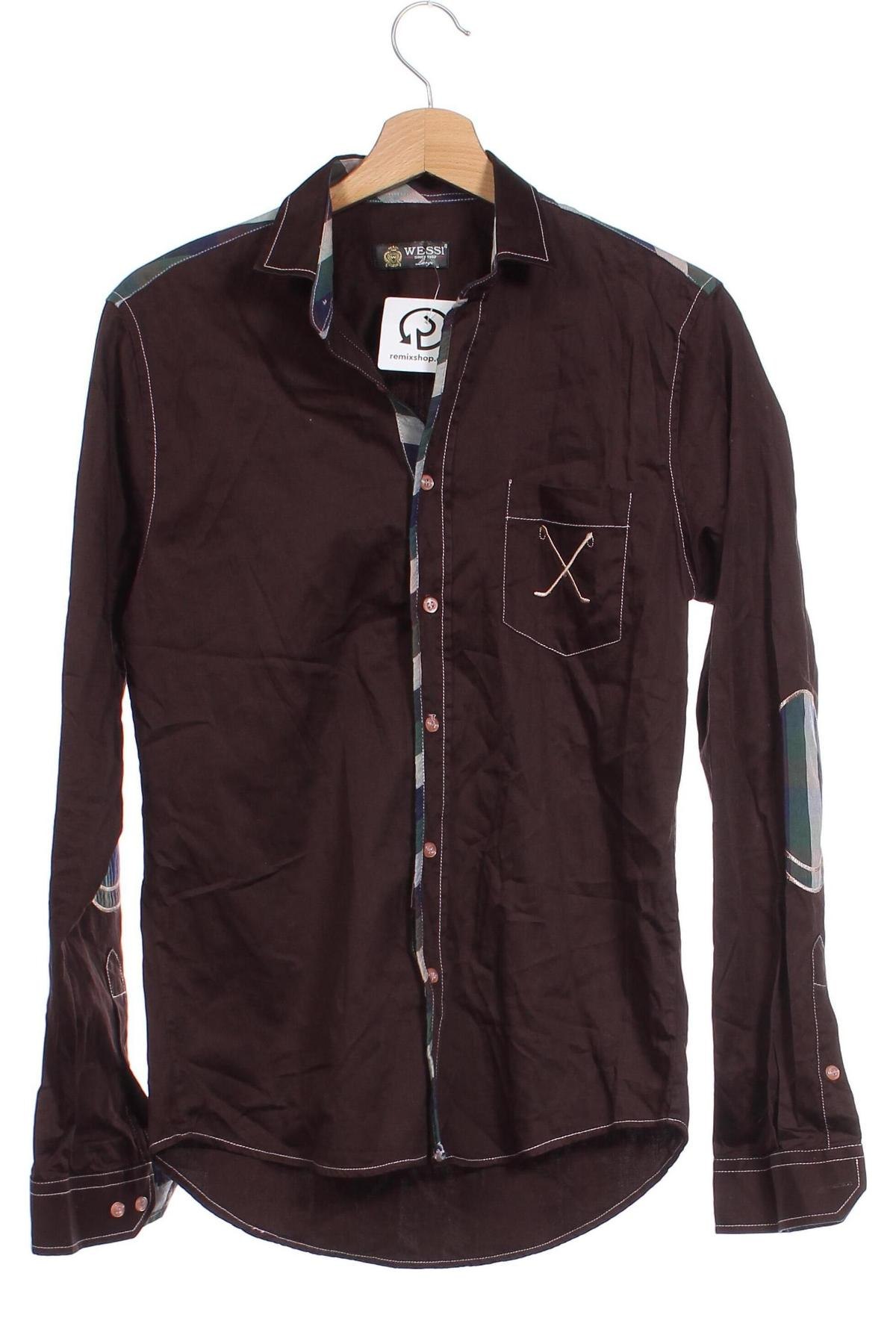 Ανδρικό πουκάμισο Wessi, Μέγεθος M, Χρώμα Καφέ, Τιμή 8,97 €