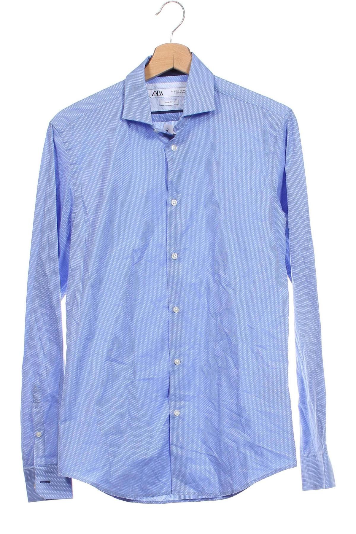 Ανδρικό πουκάμισο Zara, Μέγεθος S, Χρώμα Μπλέ, Τιμή 10,52 €