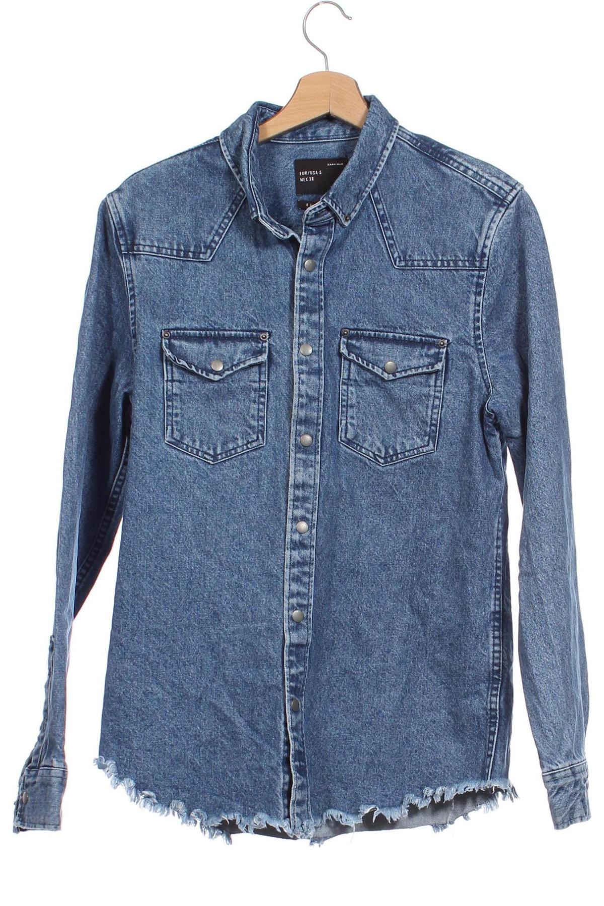 Herrenhemd Zara Man, Größe S, Farbe Blau, Preis 10,65 €