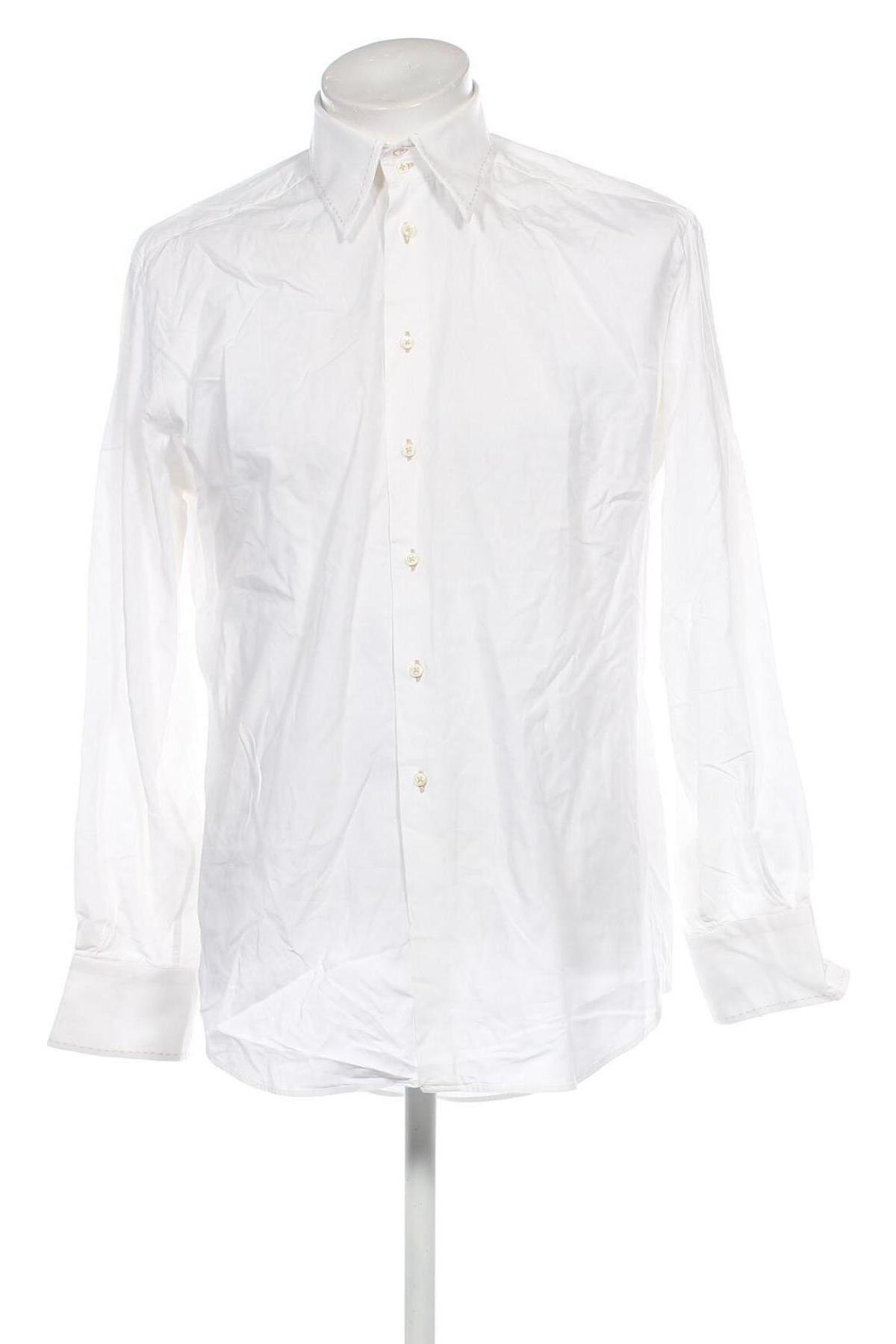 Мъжка риза Zara Man, Размер L, Цвят Бял, Цена 18,70 лв.