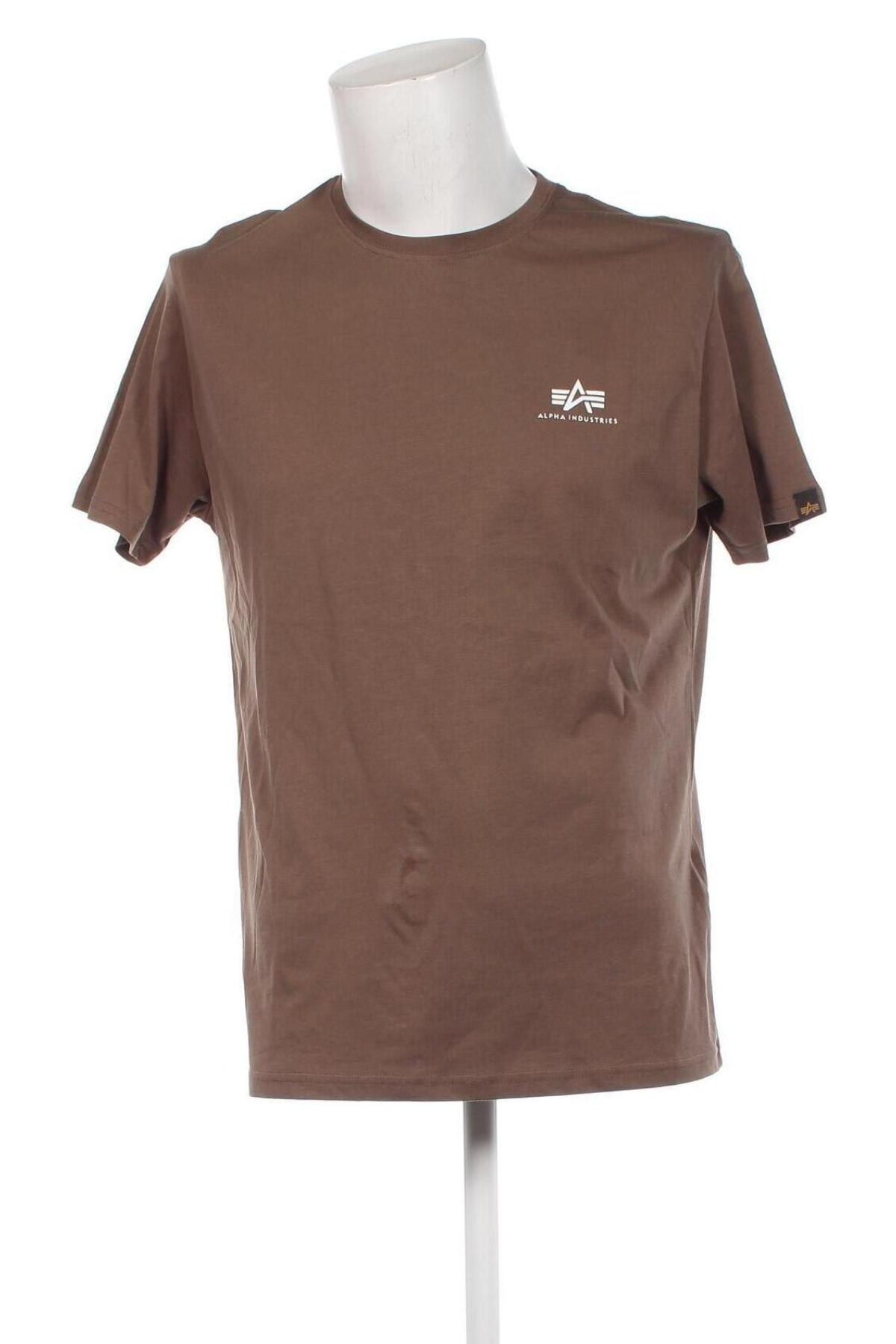 Tricou de bărbați Alpha Industries, Mărime L, Culoare Maro, Preț 184,21 Lei
