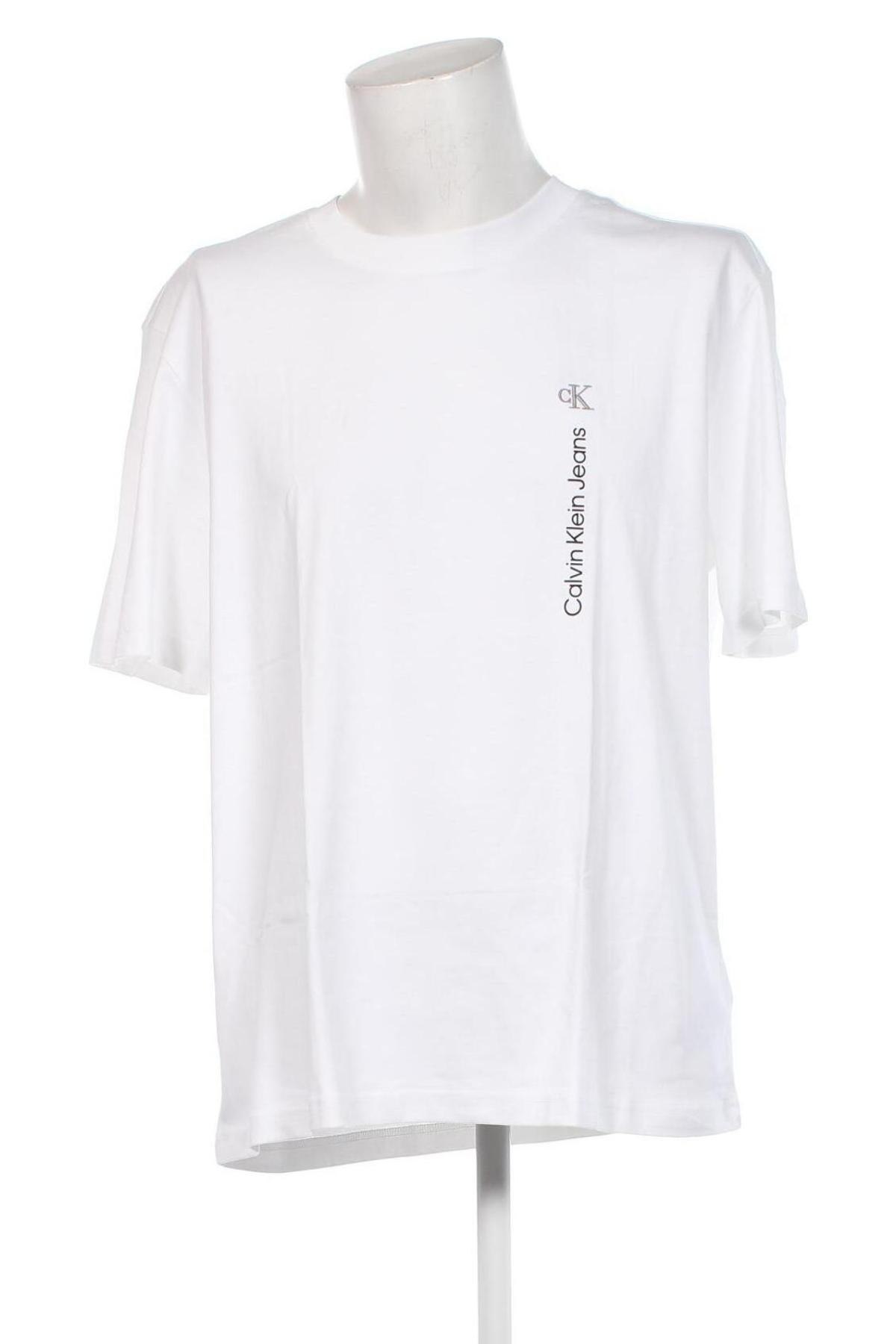 Herren T-Shirt Calvin Klein, Größe L, Farbe Weiß, Preis € 39,69