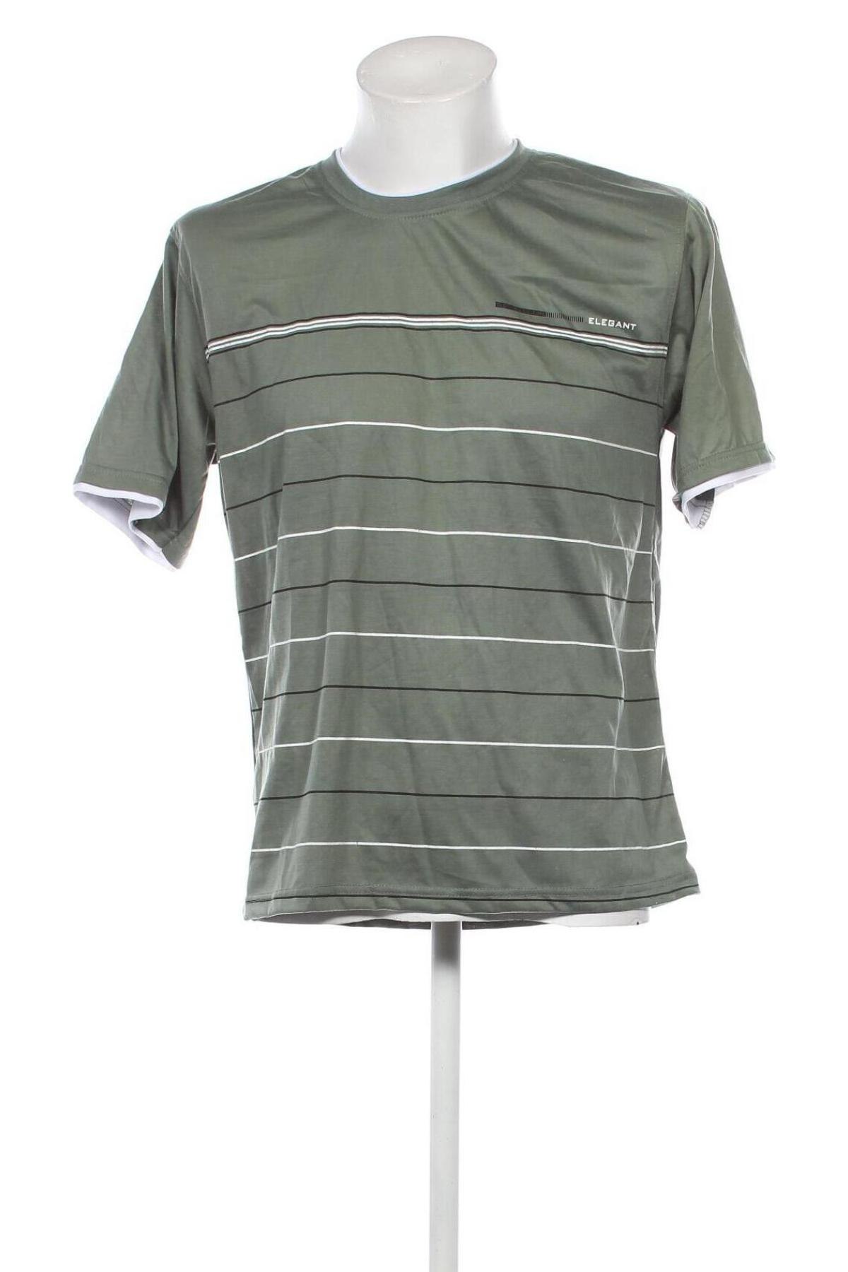 Herren T-Shirt Elegant, Größe L, Farbe Grün, Preis 8,60 €