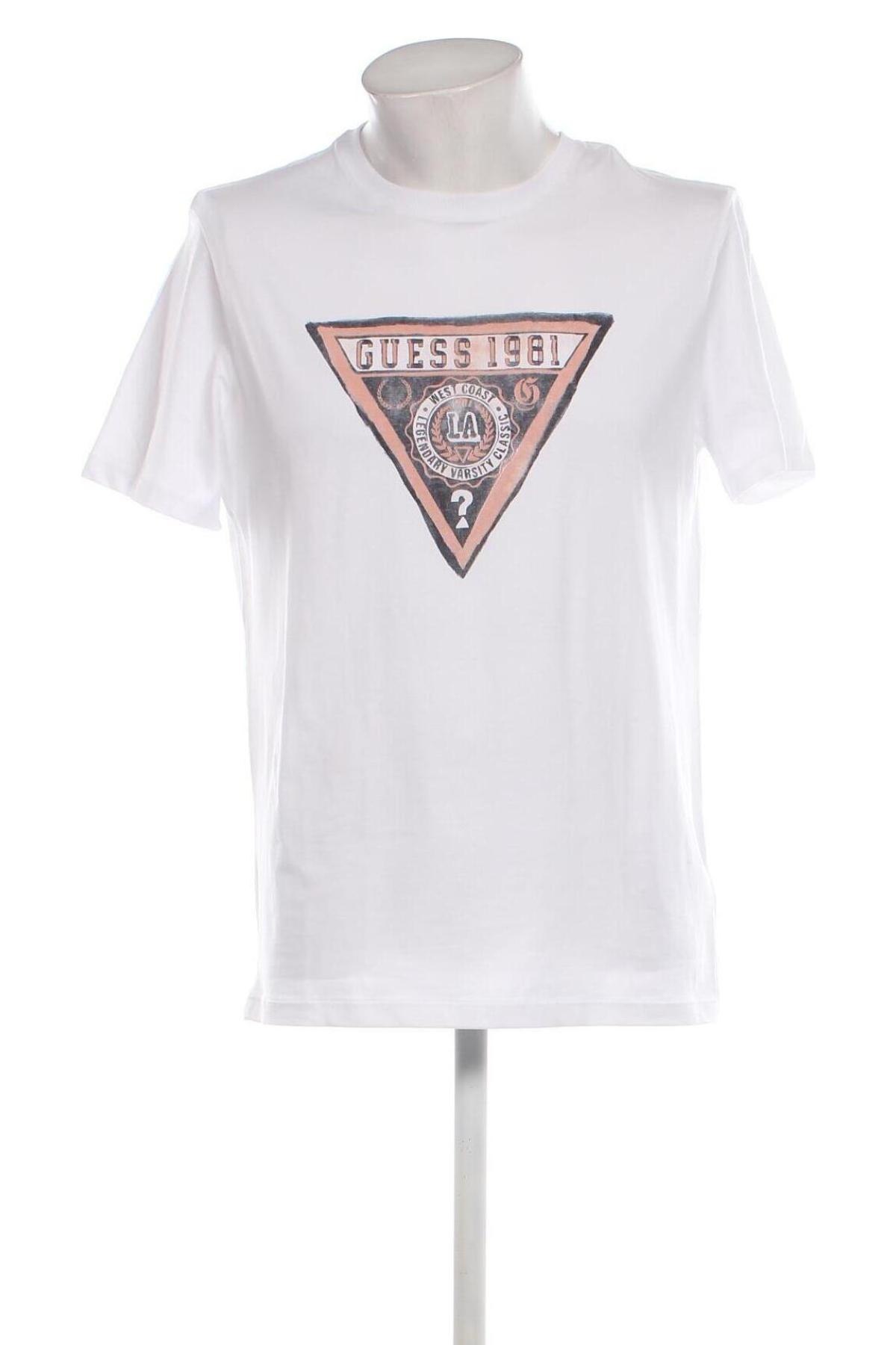 Мъжка тениска Guess, Размер XL, Цвят Бял, Цена 73,15 лв.