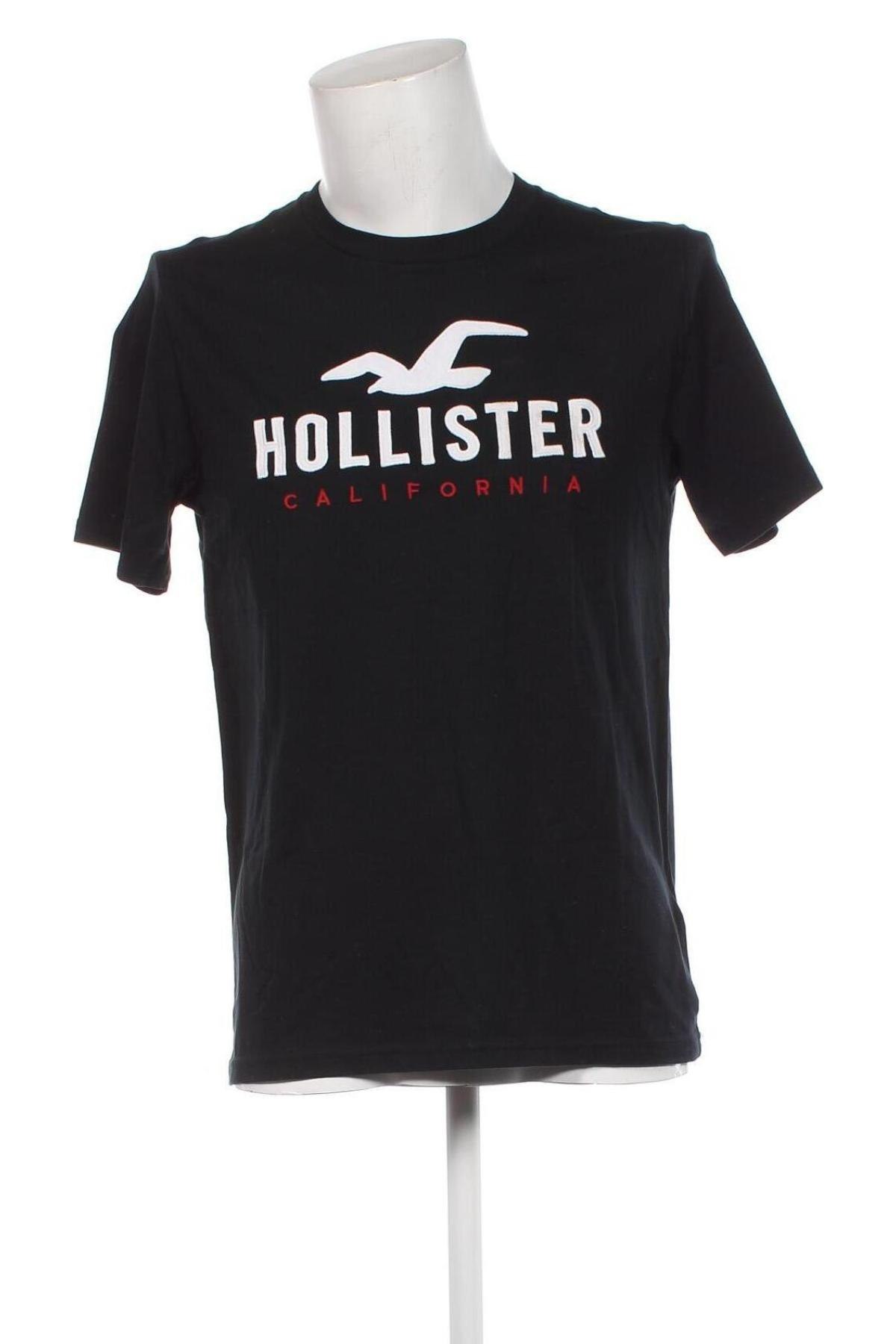 Męski T-shirt Hollister, Rozmiar M, Kolor Czarny, Cena 82,63 zł