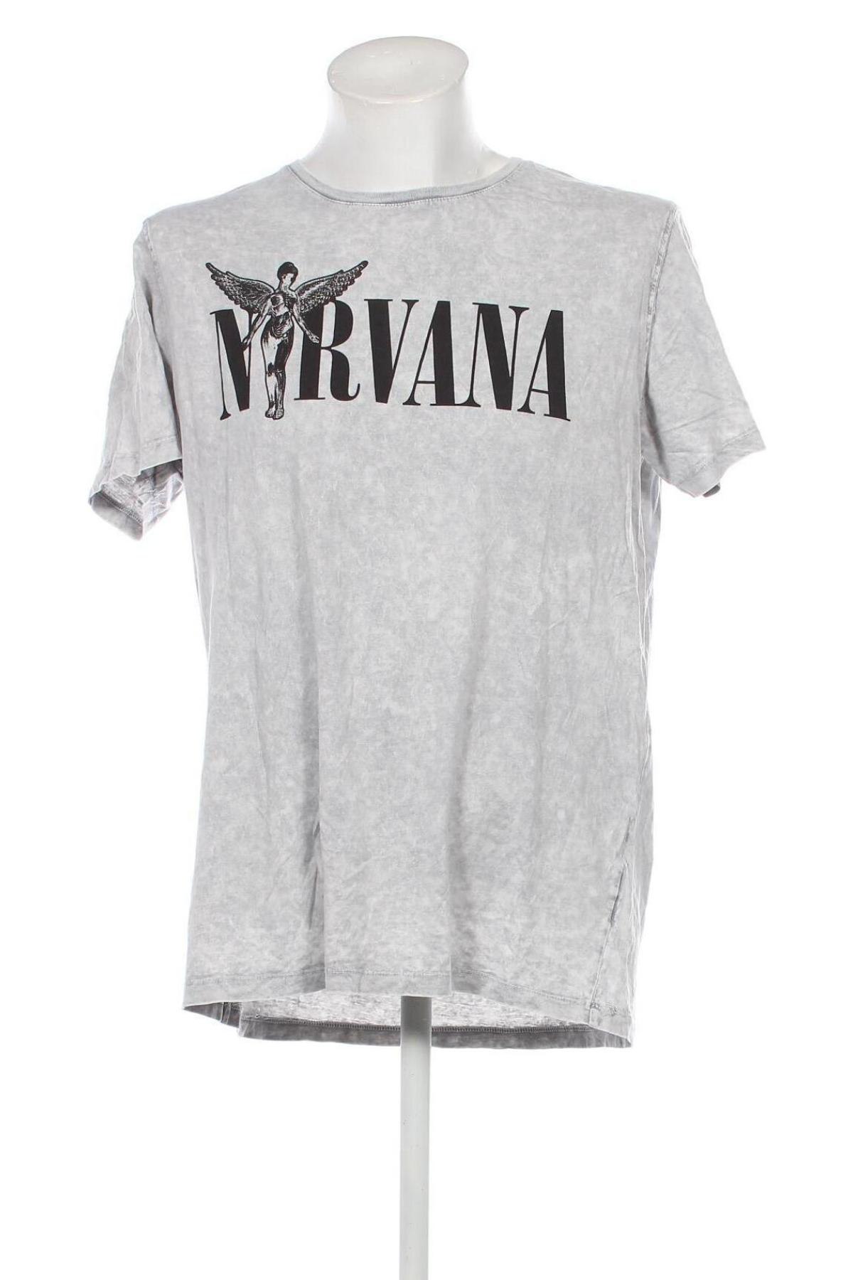 Pánske tričko  Nirvana, Veľkosť XXL, Farba Sivá, Cena  7,94 €