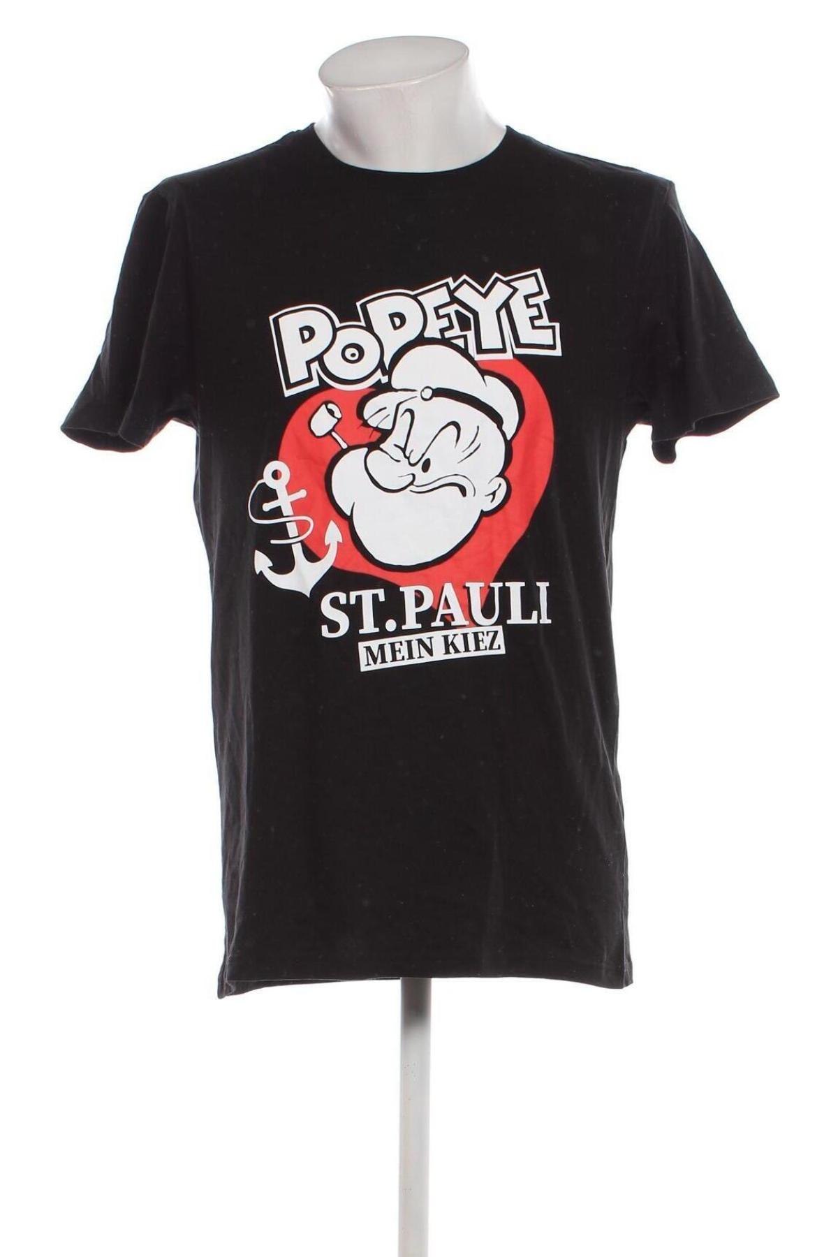 Herren T-Shirt Popeye, Größe L, Farbe Schwarz, Preis € 9,05