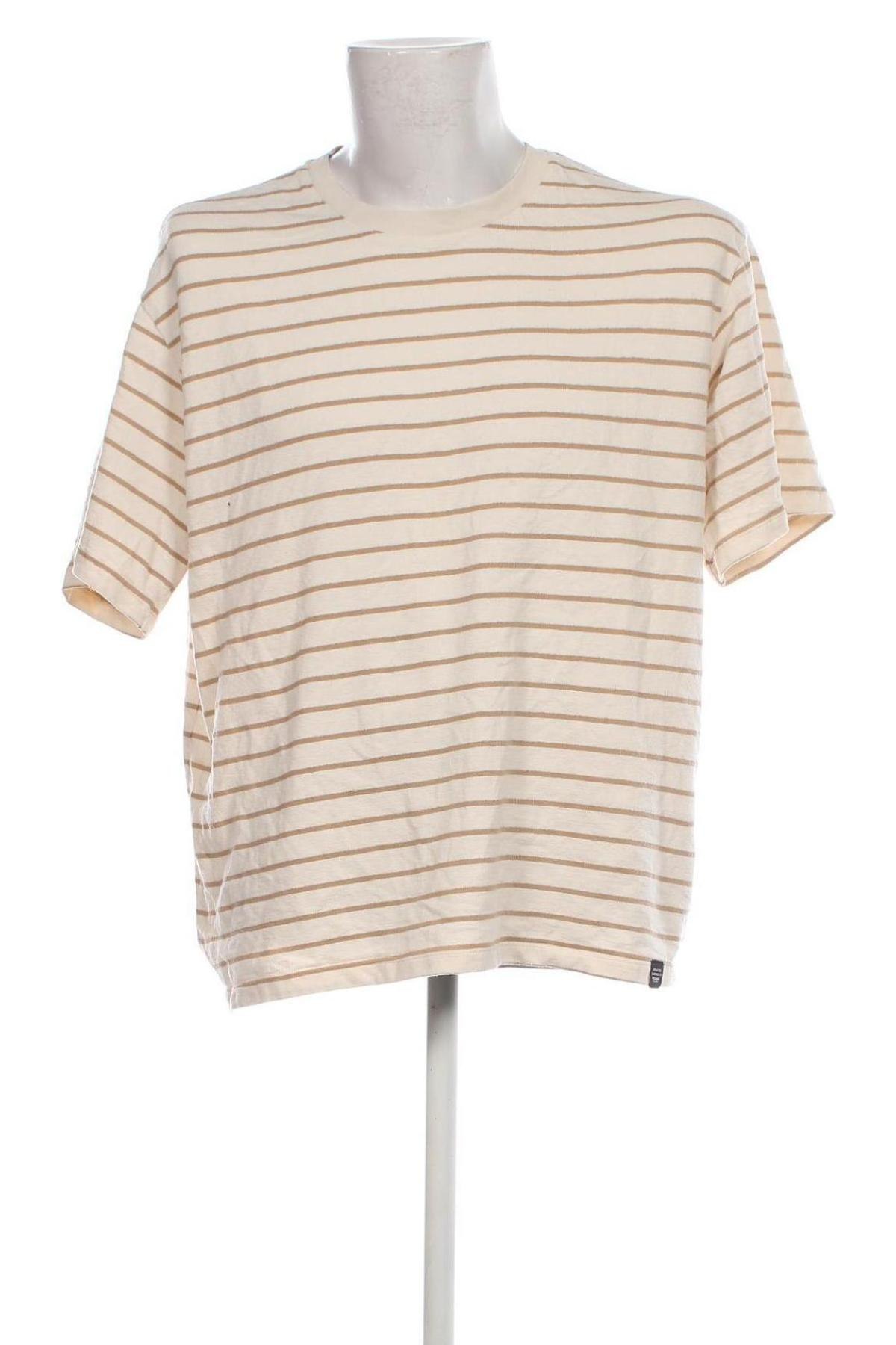 Ανδρικό t-shirt Pull&Bear, Μέγεθος XL, Χρώμα Εκρού, Τιμή 7,64 €