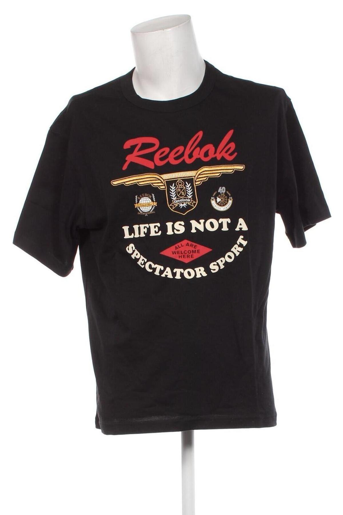 Ανδρικό t-shirt Reebok, Μέγεθος M, Χρώμα Μαύρο, Τιμή 30,36 €