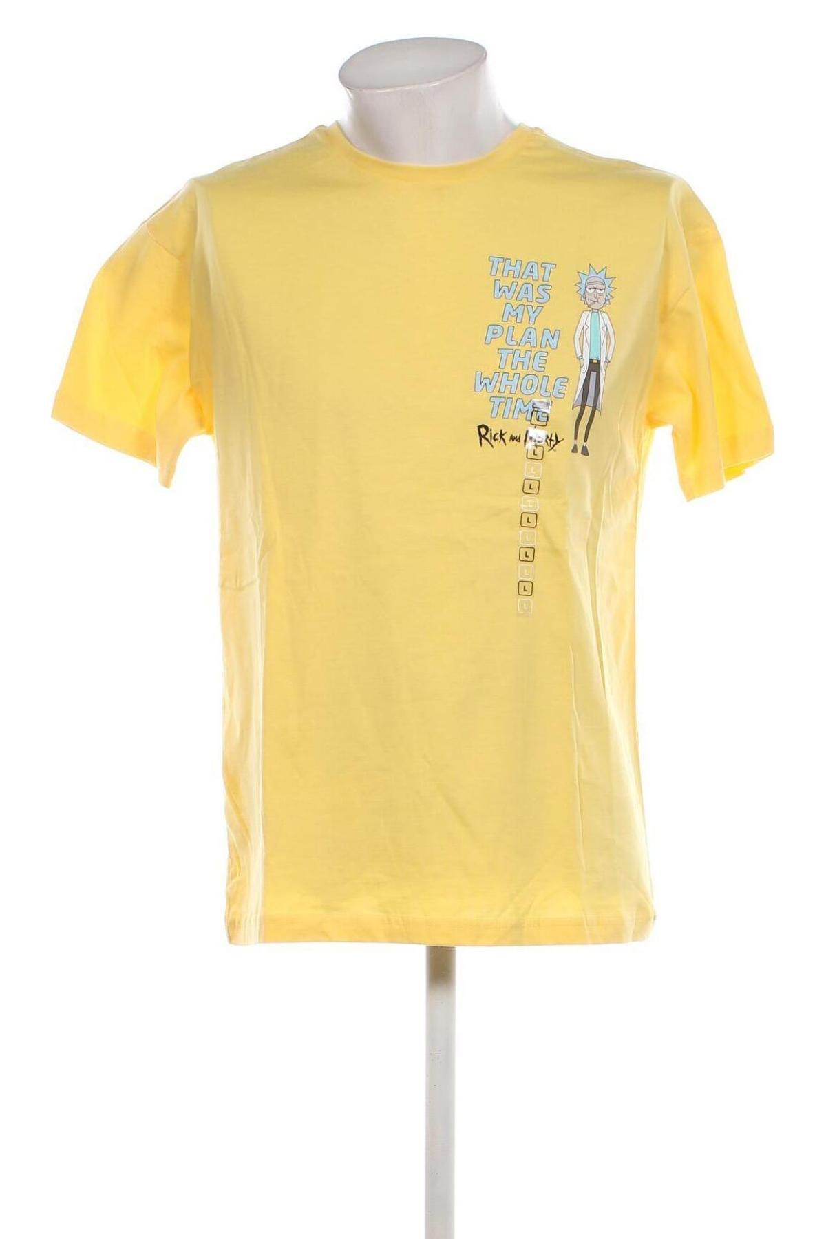 Tricou de bărbați Rick and Morty, Mărime L, Culoare Galben, Preț 50,99 Lei