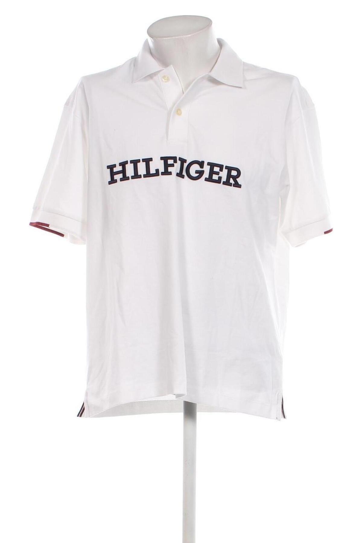 Мъжка тениска Tommy Hilfiger, Размер L, Цвят Бял, Цена 77,00 лв.