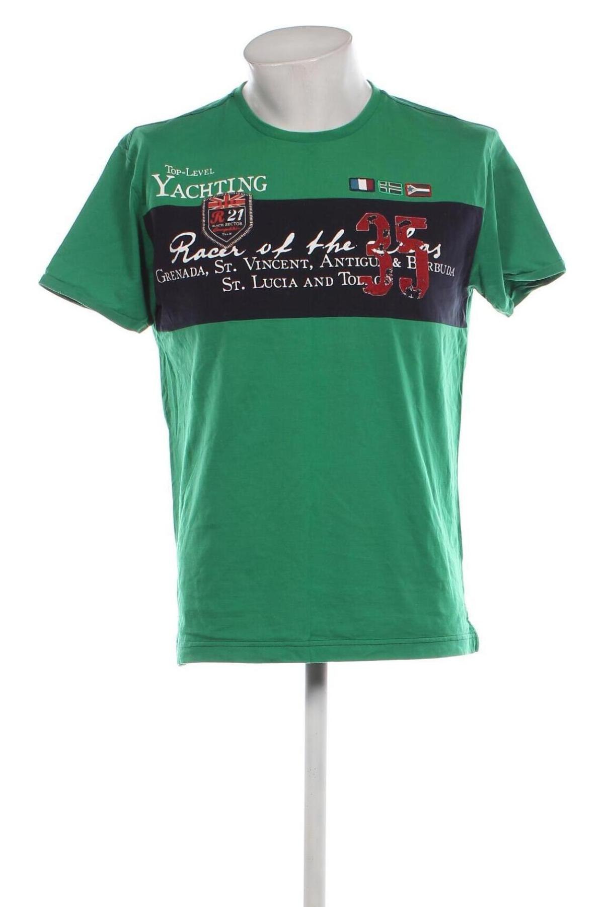 Herren T-Shirt Via Cortesa, Größe M, Farbe Grün, Preis 3,99 €
