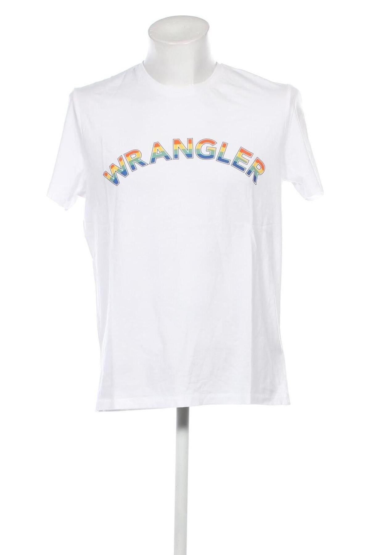 Herren T-Shirt Wrangler, Größe L, Farbe Weiß, Preis 28,87 €