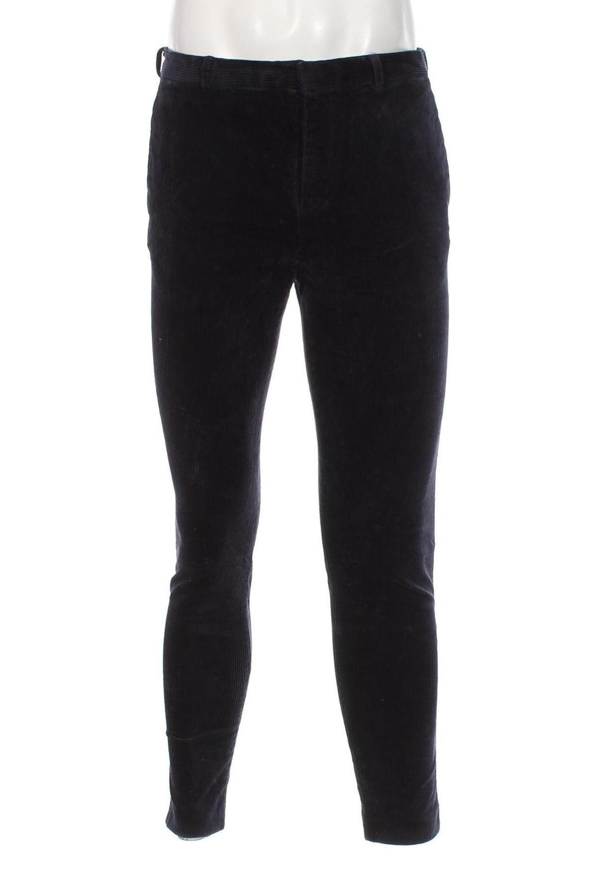 Pantaloni raiați de bărbați H&M, Mărime M, Culoare Albastru, Preț 38,16 Lei