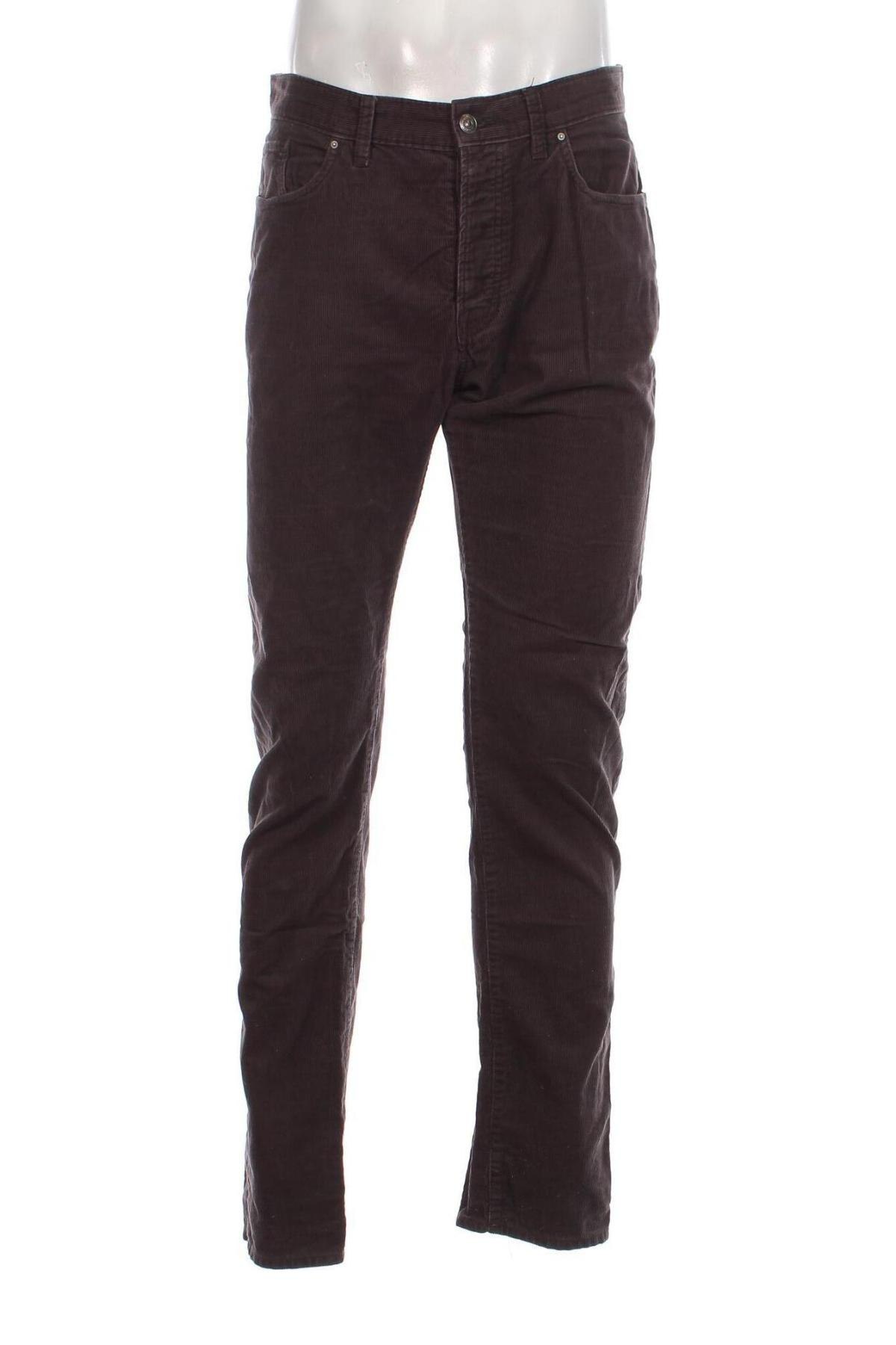 Pantaloni raiați de bărbați H&M L.O.G.G., Mărime L, Culoare Maro, Preț 44,39 Lei
