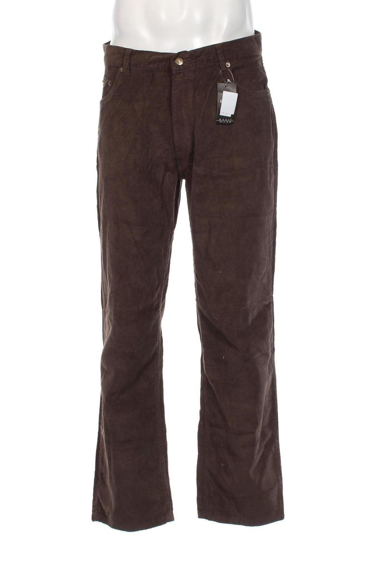 Pantaloni raiați de bărbați Westside, Mărime L, Culoare Maro, Preț 60,53 Lei