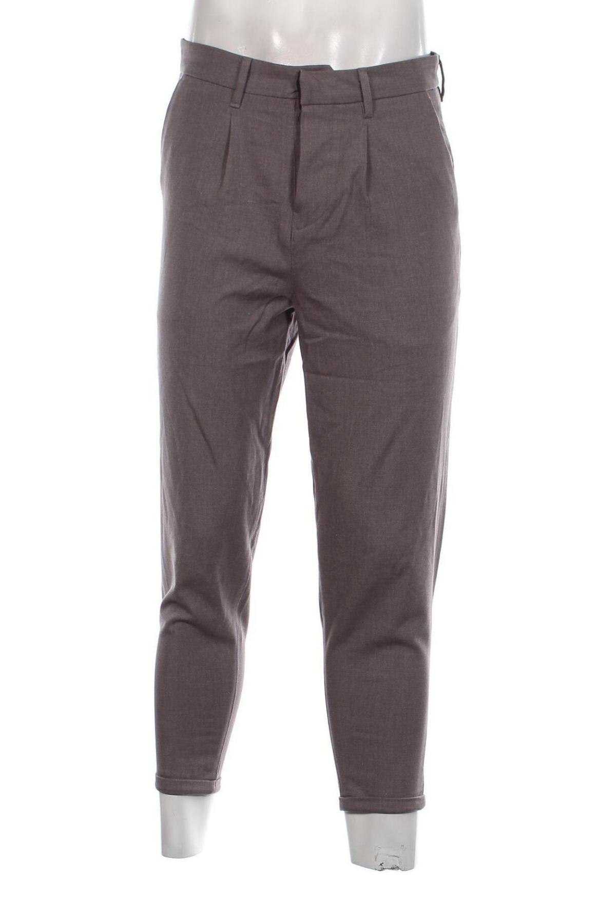 Pantaloni de bărbați Pull&Bear, Mărime M, Culoare Gri, Preț 42,17 Lei