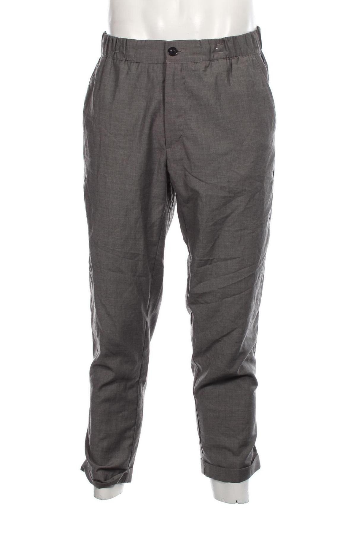 Pantaloni de bărbați Pull&Bear, Mărime L, Culoare Gri, Preț 38,16 Lei