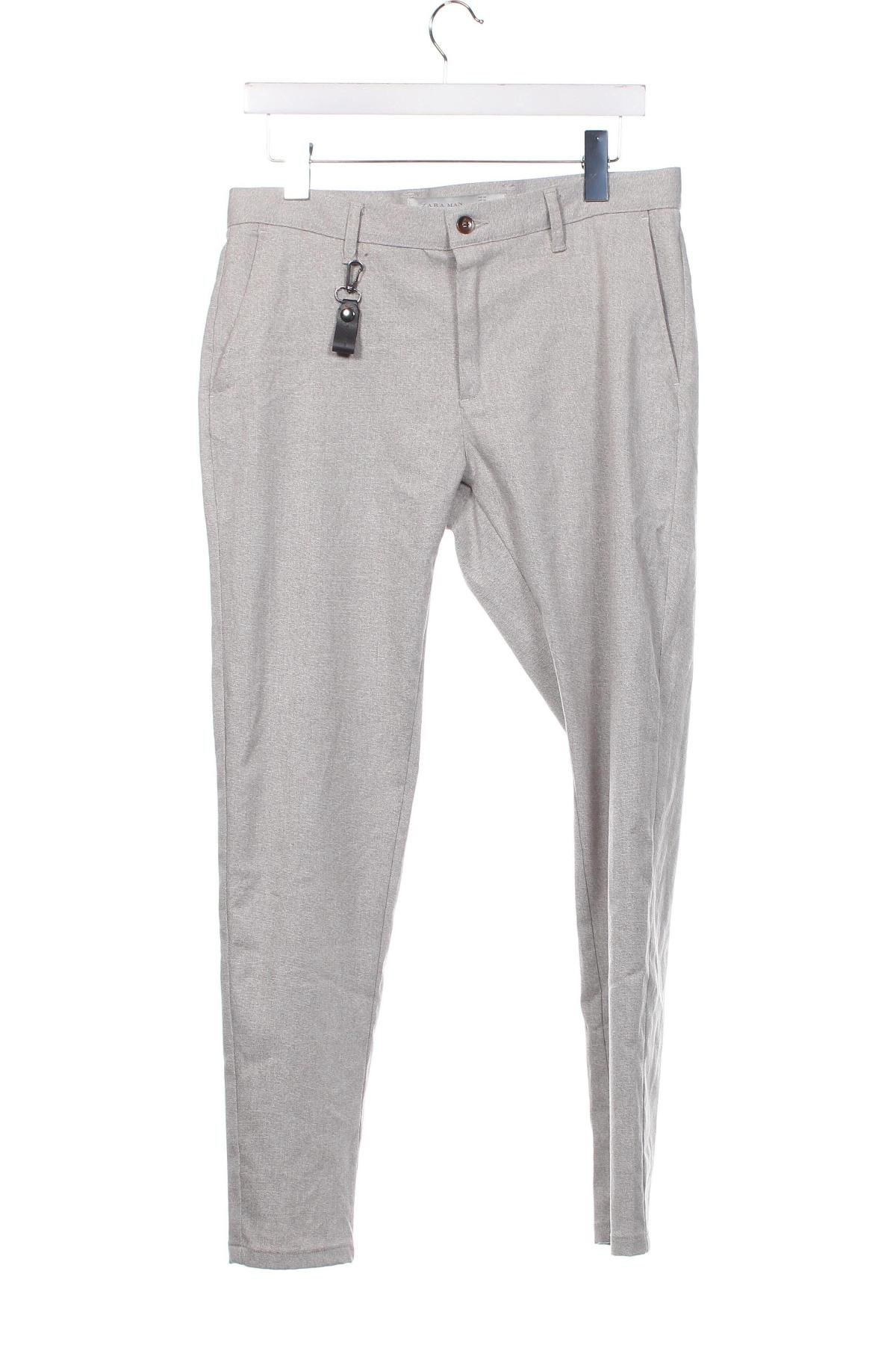 Pantaloni de bărbați Zara Man, Mărime S, Culoare Gri, Preț 39,97 Lei