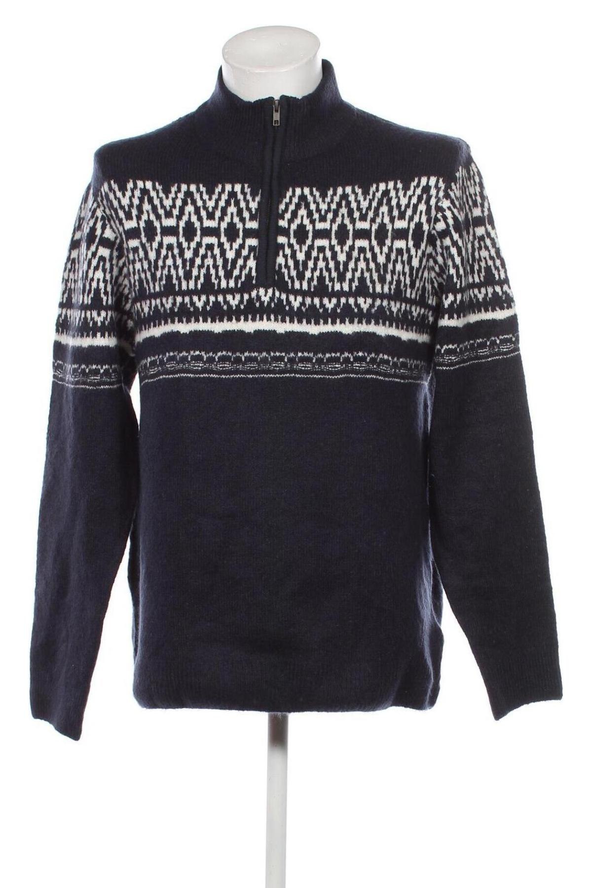 Мъжки пуловер, Размер M, Цвят Син, Цена 17,40 лв.
