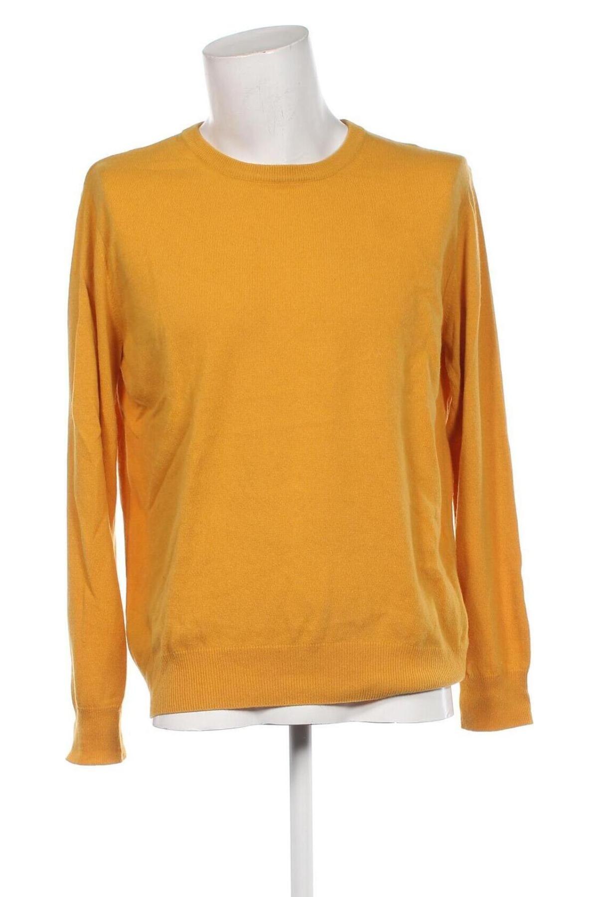 Ανδρικό πουλόβερ ANDREA FENZI, Μέγεθος XL, Χρώμα Κίτρινο, Τιμή 10,54 €