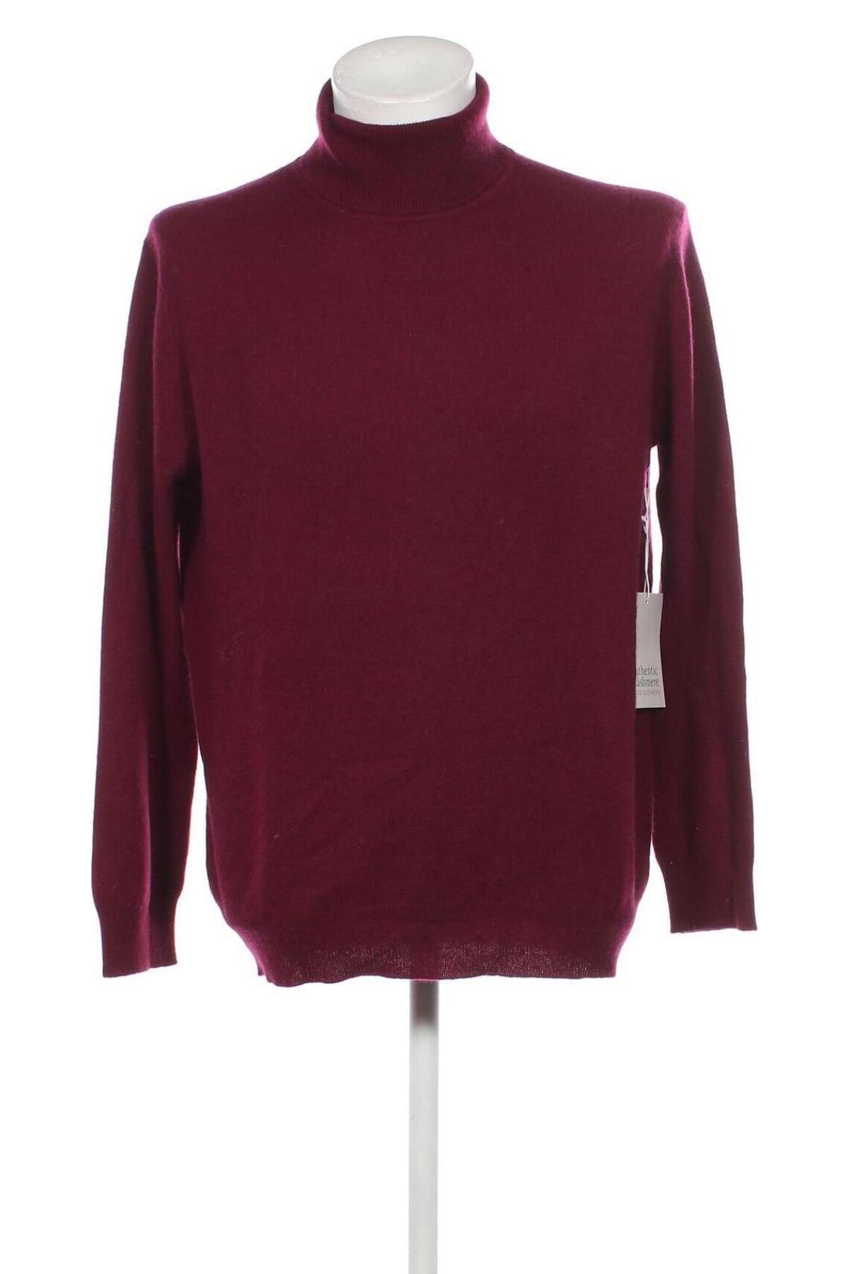 Мъжки пуловер Authentic Cashmere, Размер XXL, Цвят Червен, Цена 142,80 лв.