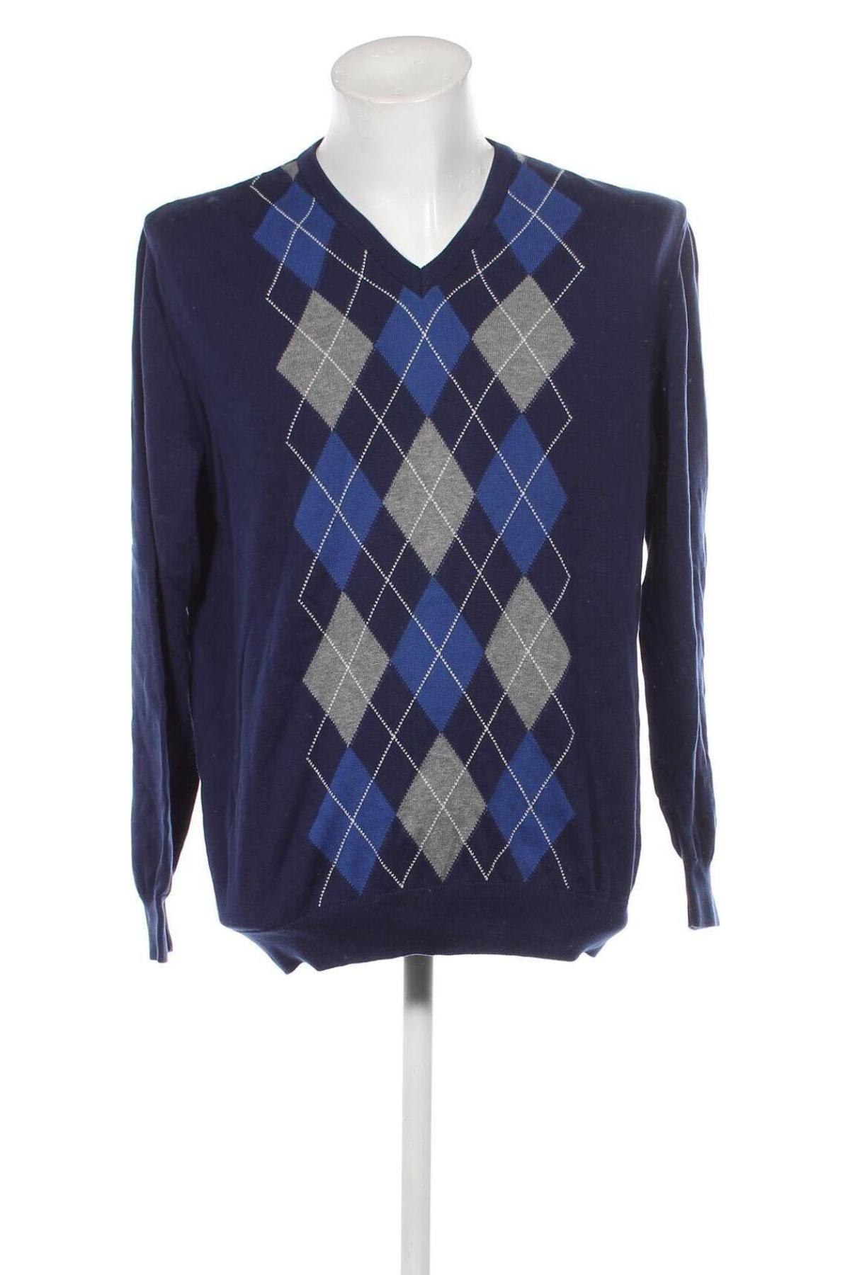 Ανδρικό πουλόβερ Burlington, Μέγεθος L, Χρώμα Μπλέ, Τιμή 11,66 €