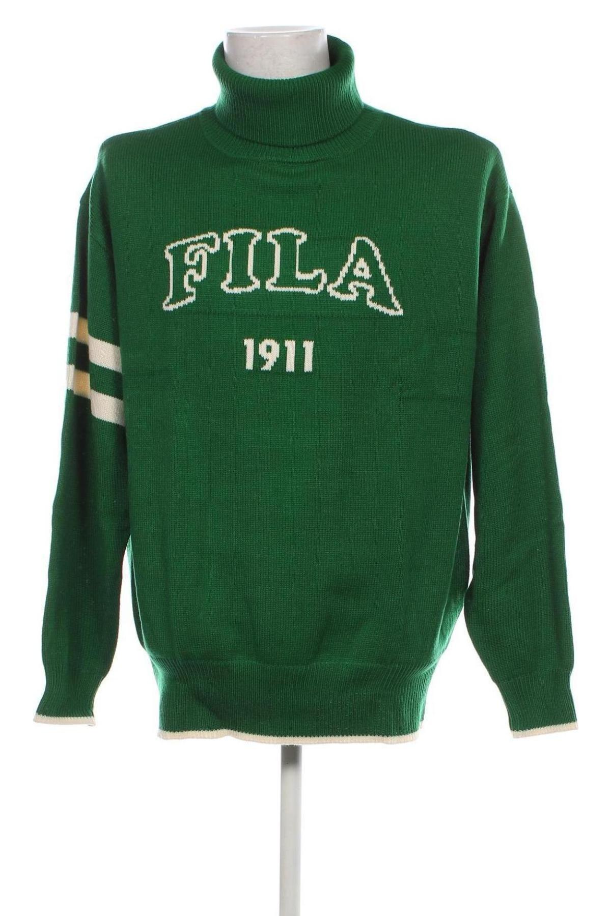 Ανδρικό πουλόβερ FILA, Μέγεθος XL, Χρώμα Πράσινο, Τιμή 50,51 €