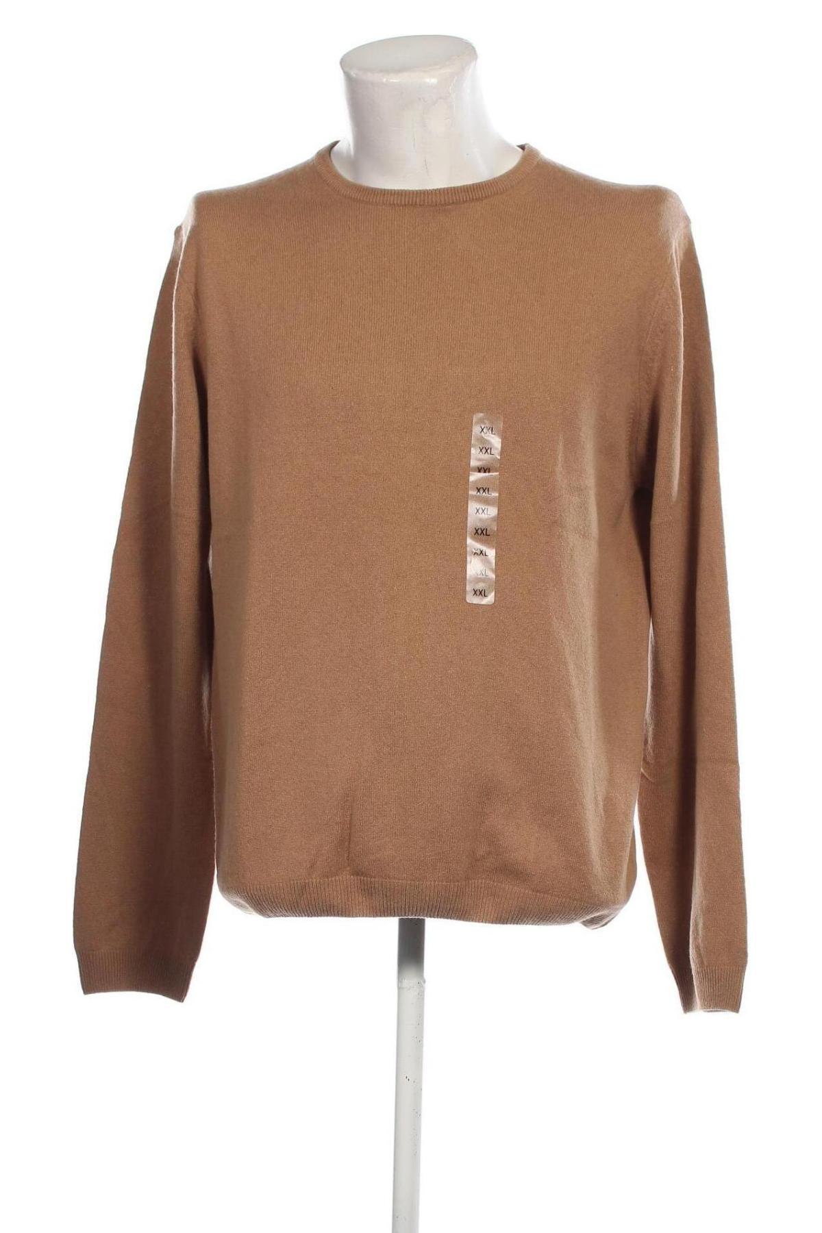 Мъжки пуловер Oviesse, Размер XXL, Цвят Бежов, Цена 26,22 лв.