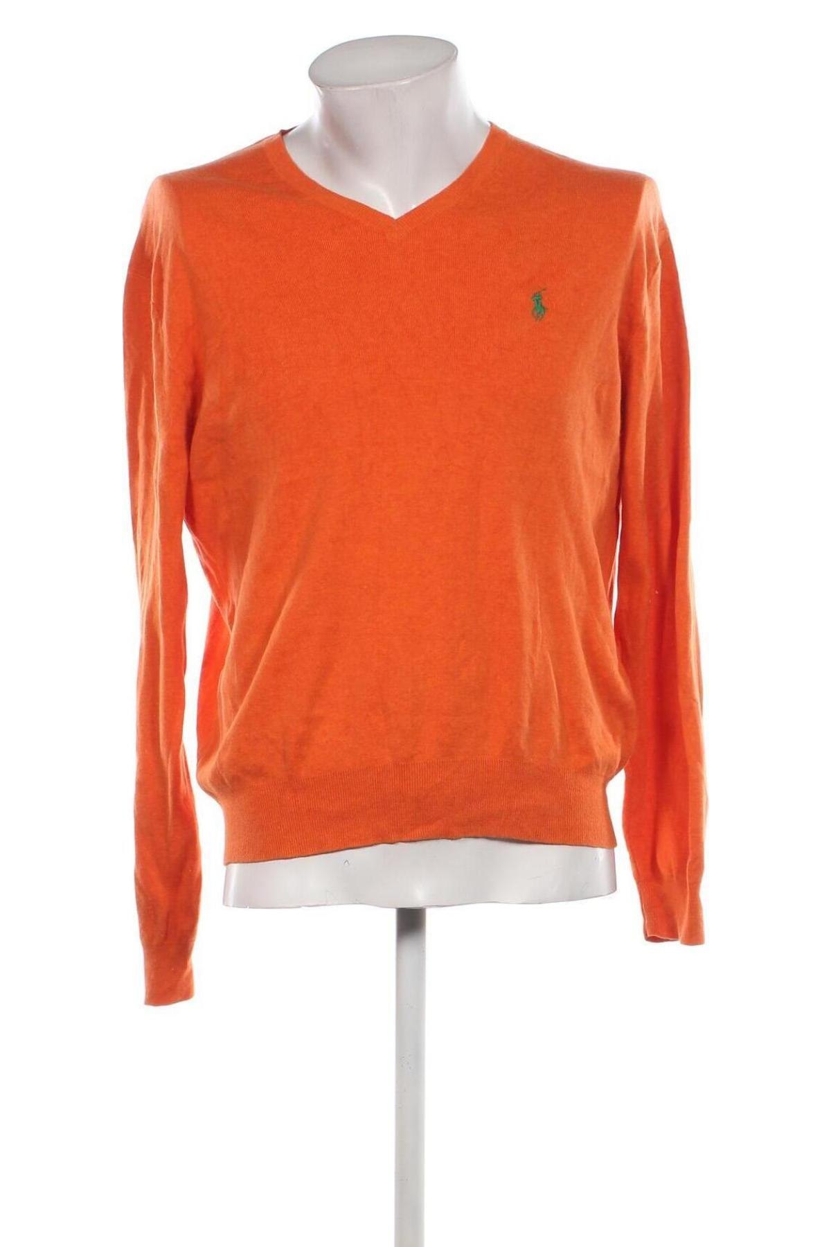 Męski sweter Polo By Ralph Lauren, Rozmiar L, Kolor Pomarańczowy, Cena 438,20 zł