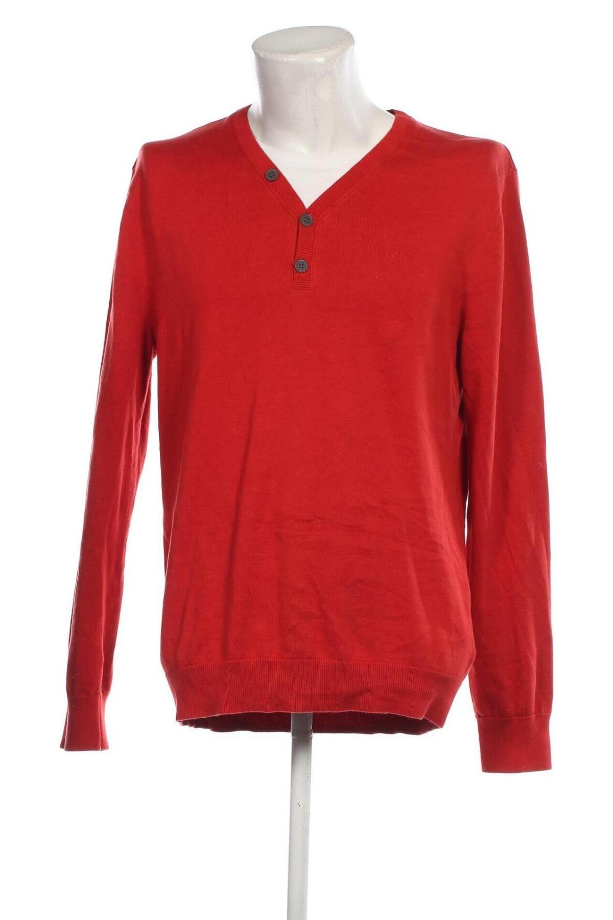 Мъжки пуловер Q/S by S.Oliver, Размер XXL, Цвят Червен, Цена 20,06 лв.