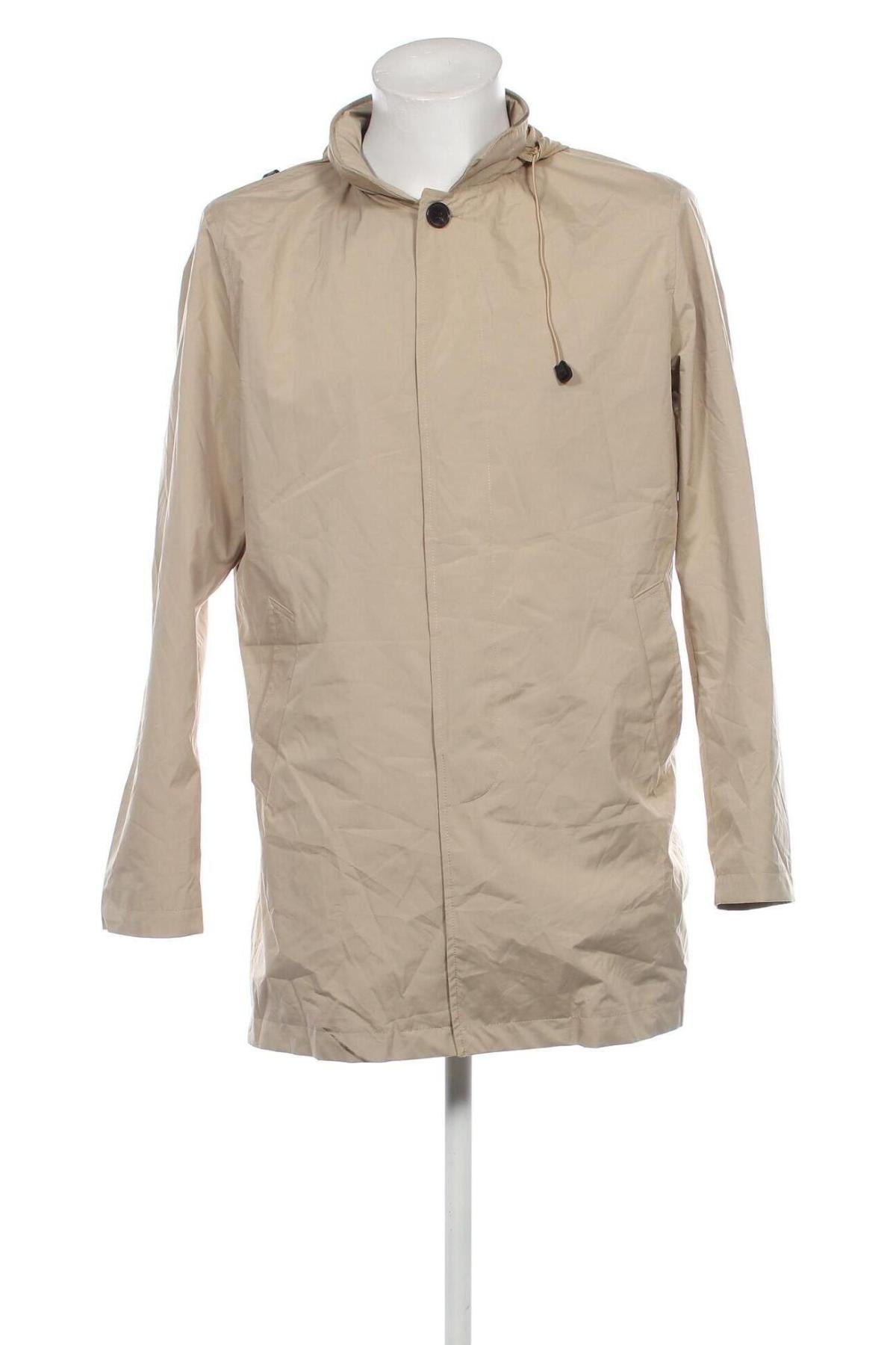 Herren Regenmantel Jack & Jones, Größe L, Farbe Beige, Preis € 21,29