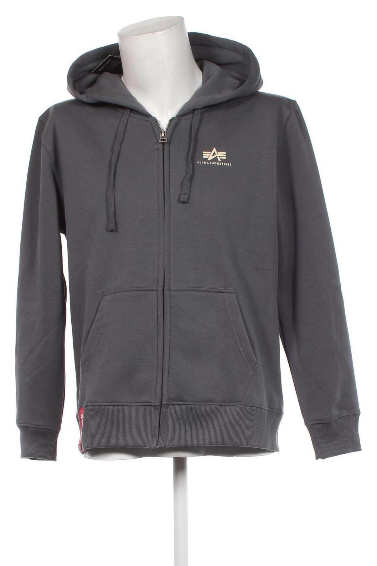 Herren Sweatshirt Alpha Industries, Größe L, Farbe Grau, Preis 60,72 €