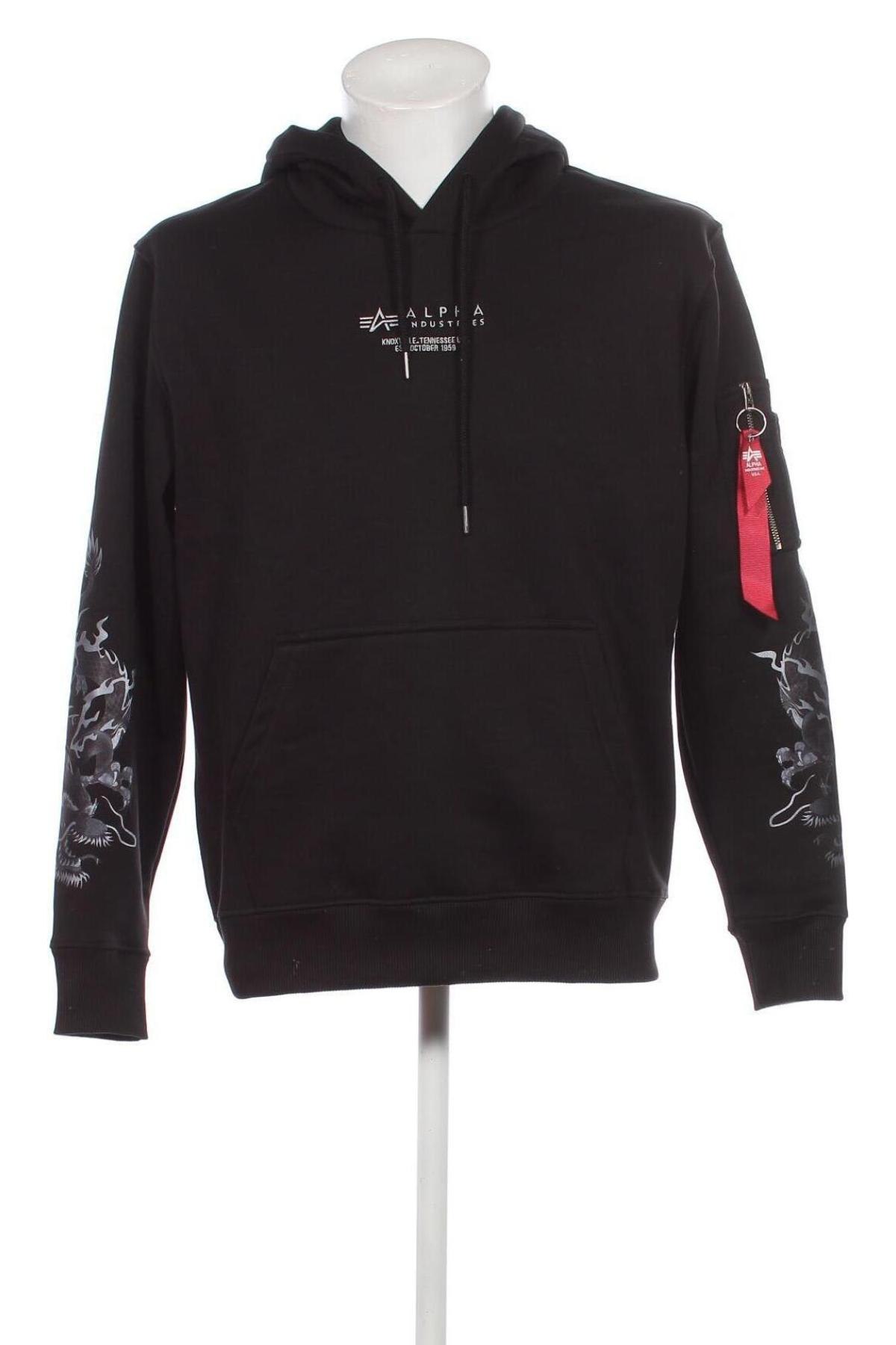 Herren Sweatshirt Alpha Industries, Größe L, Farbe Schwarz, Preis € 63,92