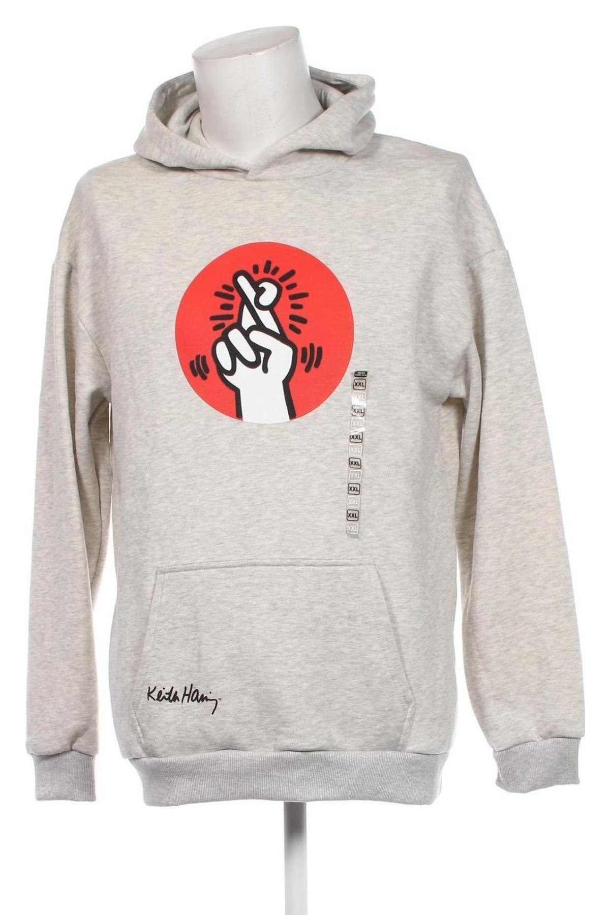 Herren Sweatshirt Keith Haring, Größe XXL, Farbe Grau, Preis 23,97 €
