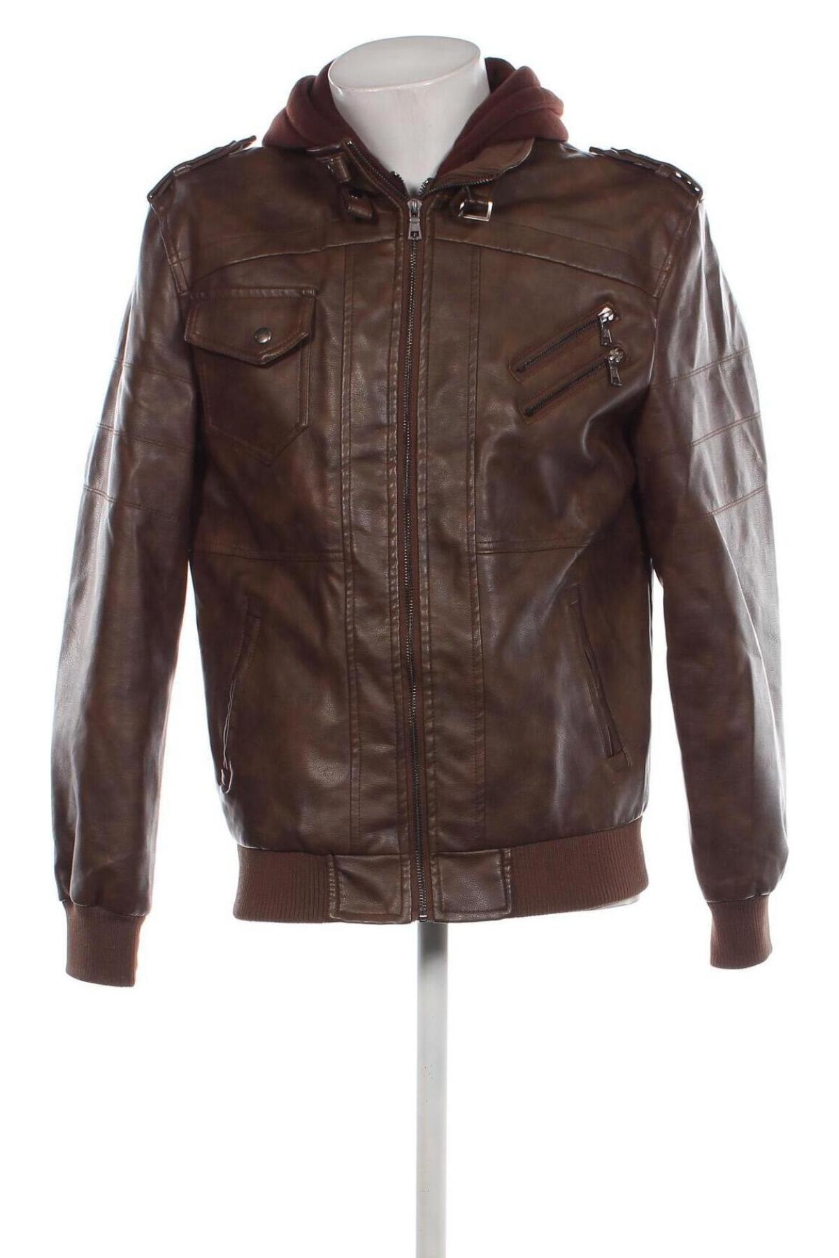 Herren Lederjacke, Größe M, Farbe Braun, Preis € 16,54