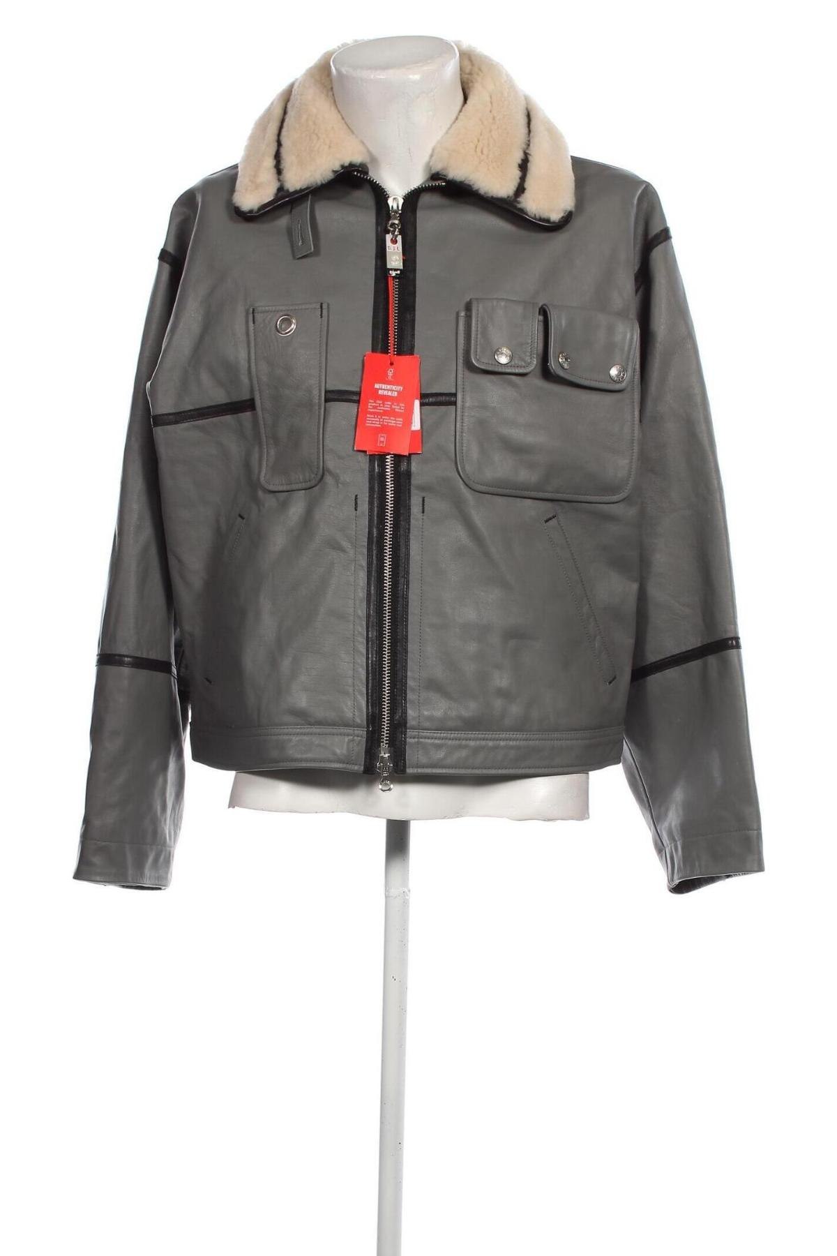 Herren Lederjacke Diesel, Größe M, Farbe Grau, Preis 643,30 €