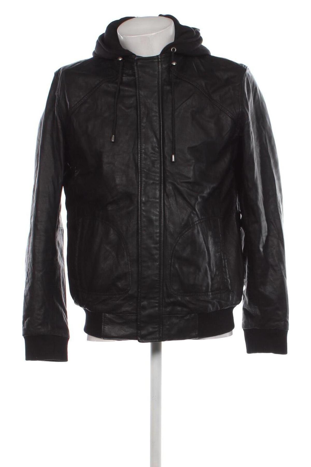 Ανδρικό δερμάτινο μπουφάν Lee Cooper, Μέγεθος XL, Χρώμα Μαύρο, Τιμή 168,04 €