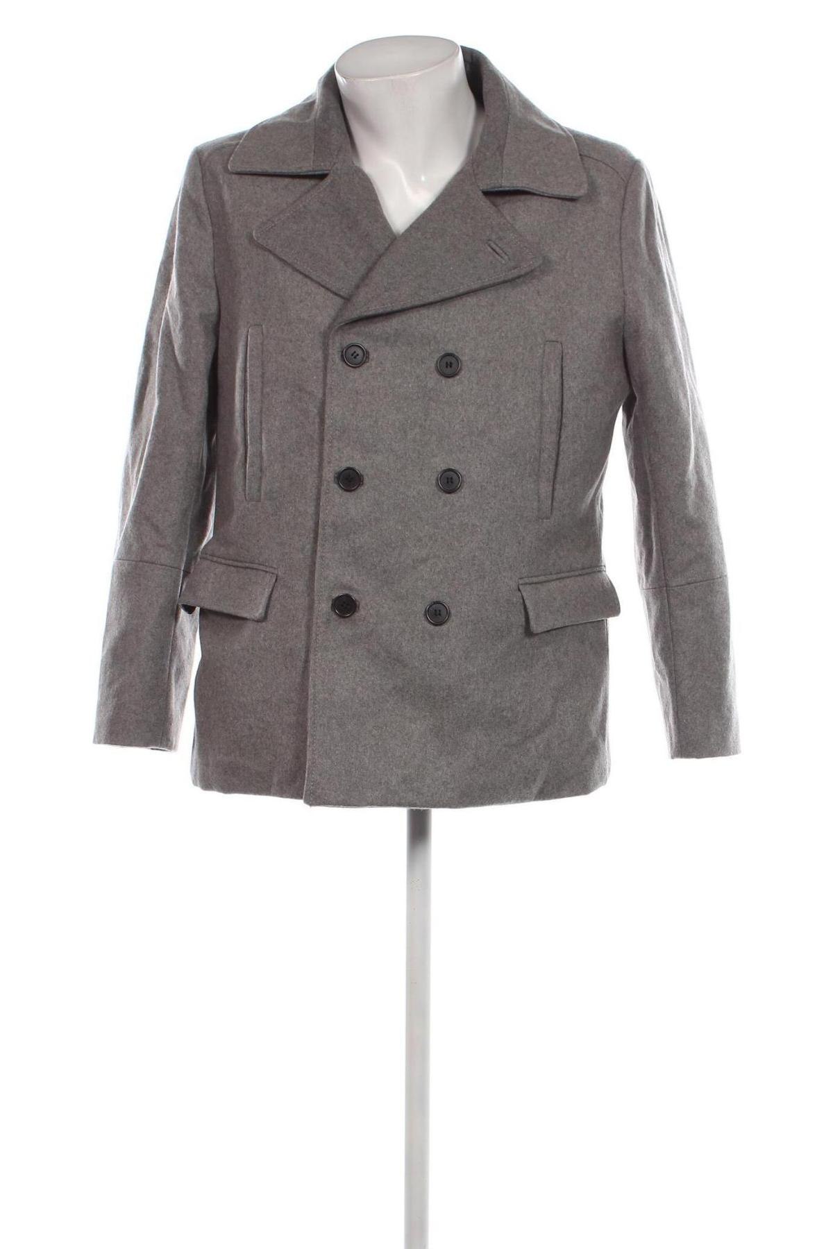 Мъжко палто H&M, Размер L, Цвят Сив, Цена 69,55 лв.