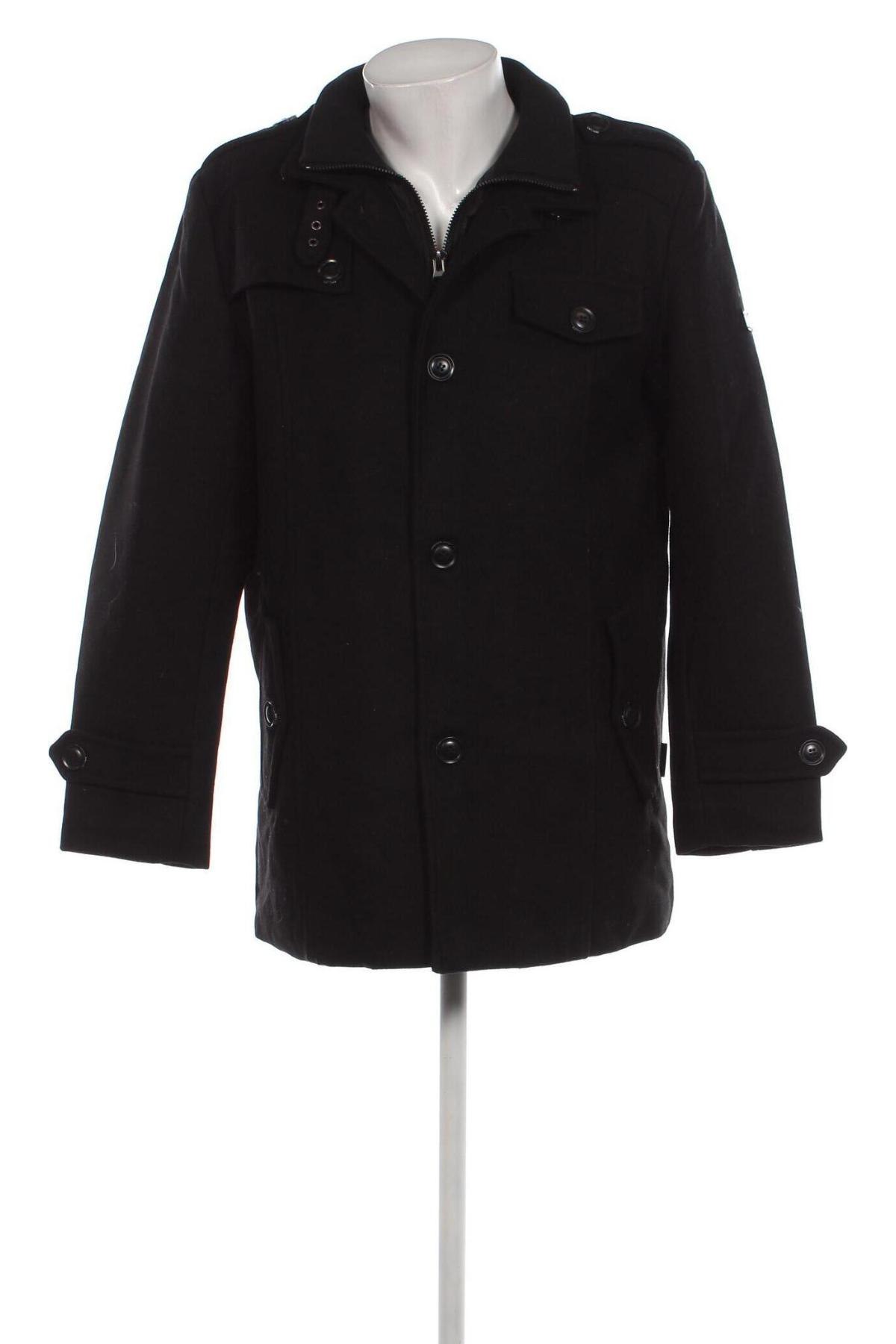 Мъжко палто Indigo, Размер L, Цвят Черен, Цена 98,04 лв.