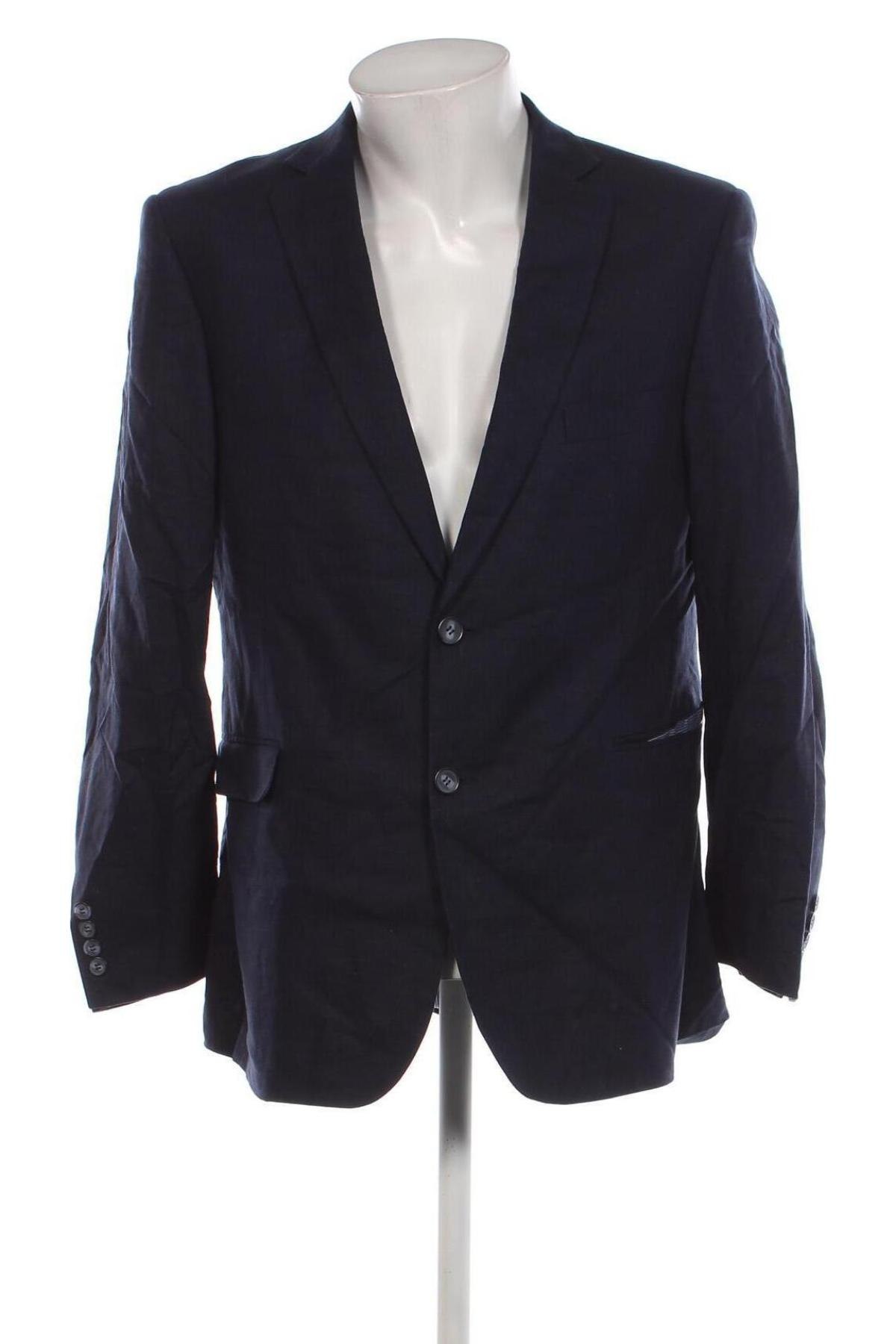 Ανδρικό σακάκι Dressmann, Μέγεθος L, Χρώμα Μπλέ, Τιμή 19,30 €
