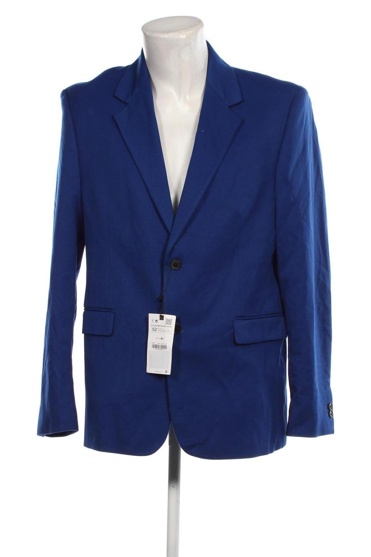 Herren Sakko Zara, Größe L, Farbe Blau, Preis 38,83 €