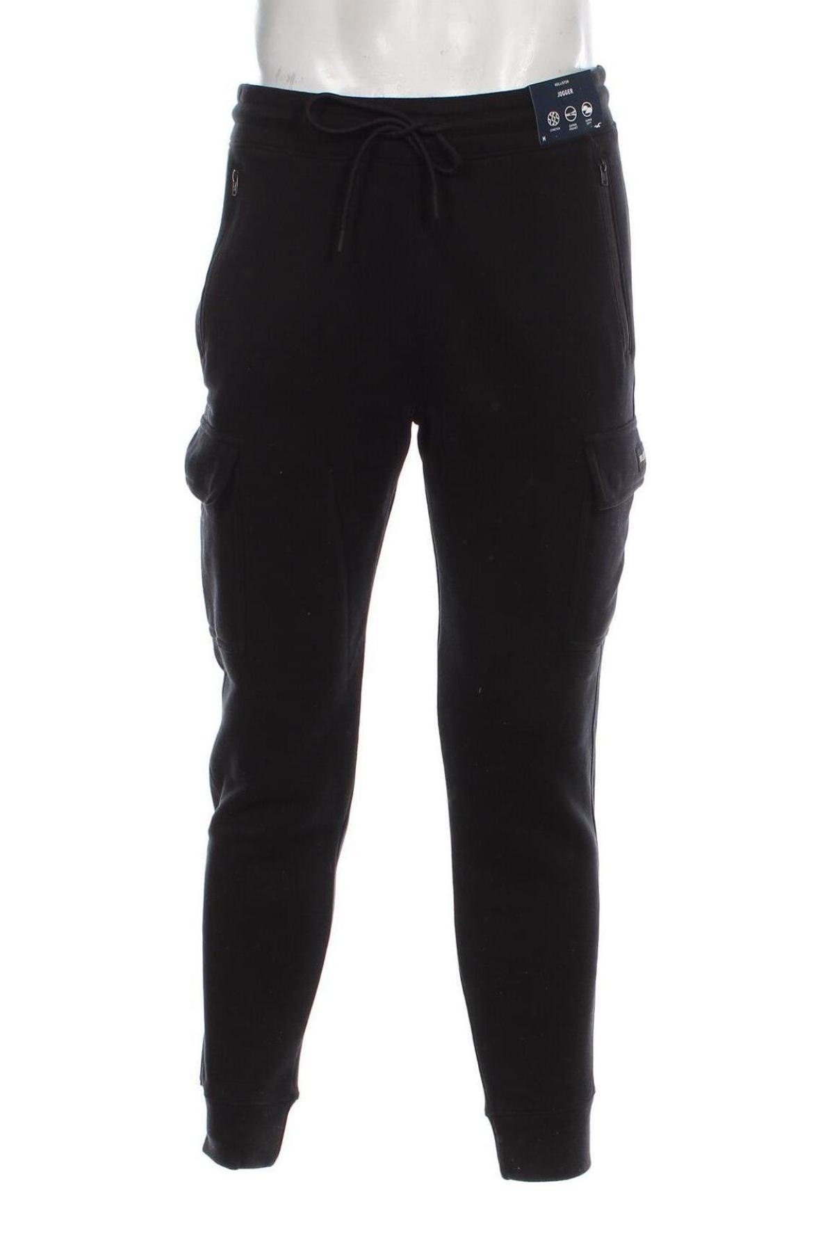 Pantaloni trening de bărbați Hollister, Mărime M, Culoare Negru, Preț 112,17 Lei