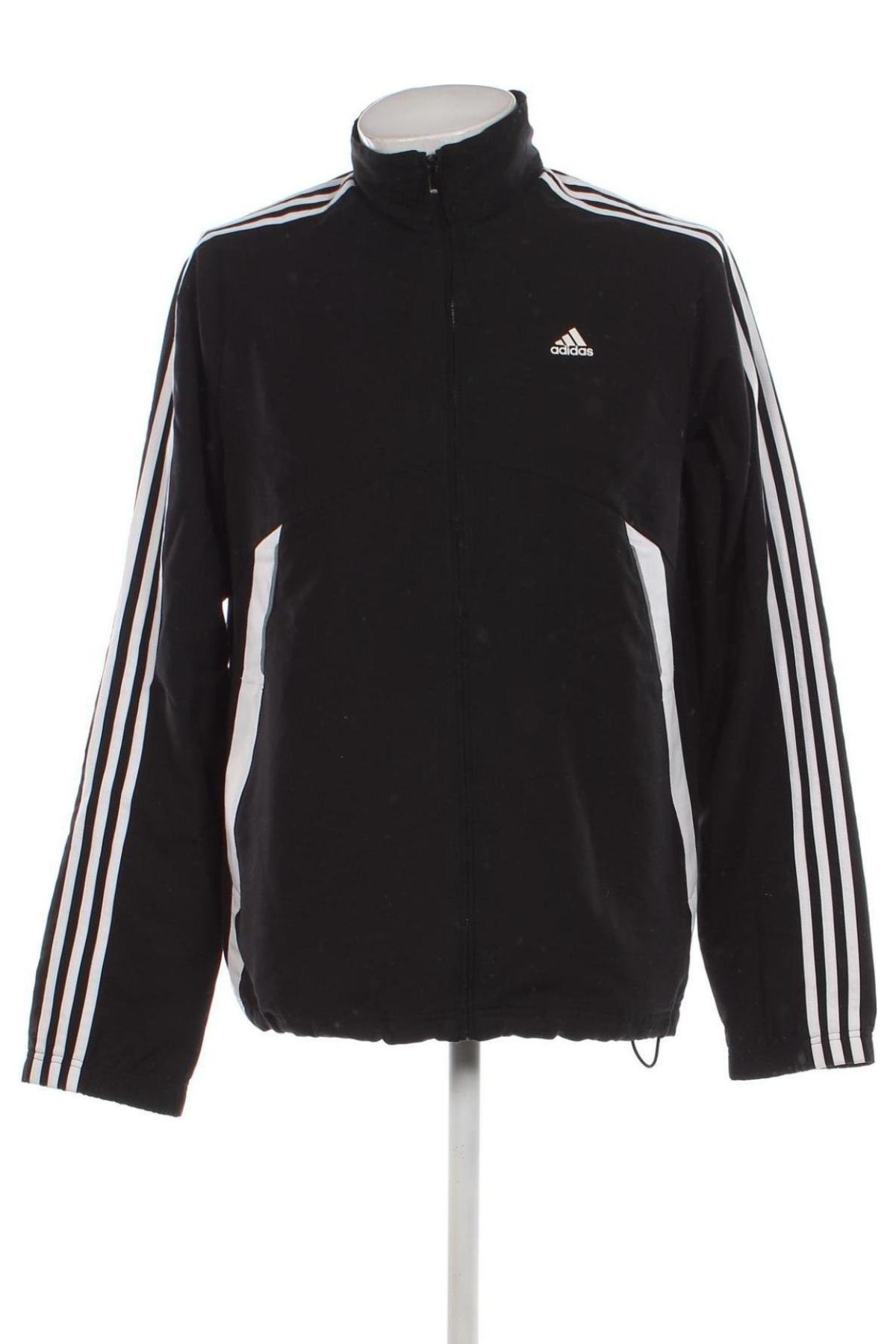 Ανδρική αθλητική ζακέτα Adidas, Μέγεθος L, Χρώμα Μαύρο, Τιμή 16,69 €