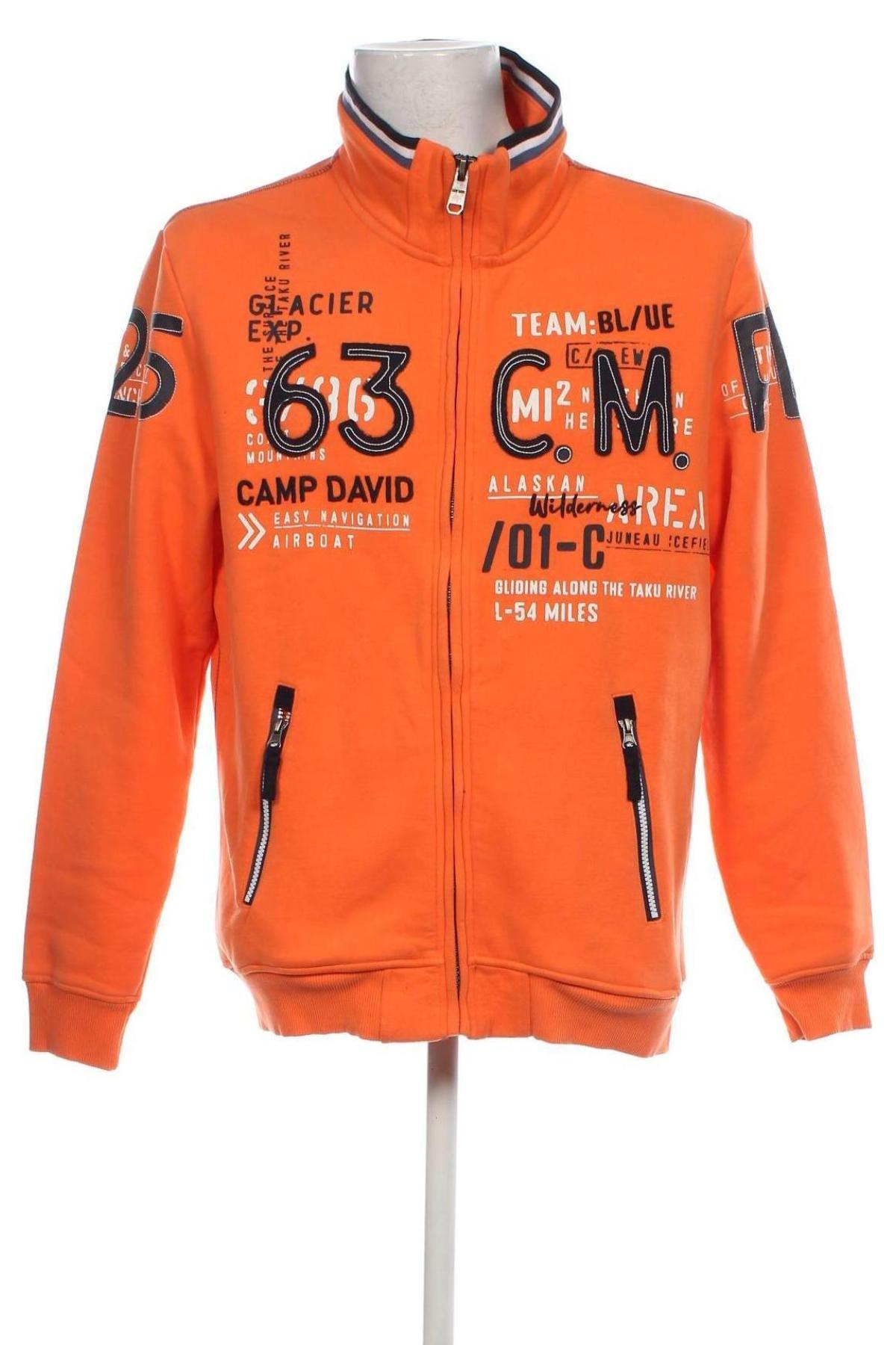 Ανδρική αθλητική ζακέτα Camp David, Μέγεθος L, Χρώμα Πορτοκαλί, Τιμή 55,67 €