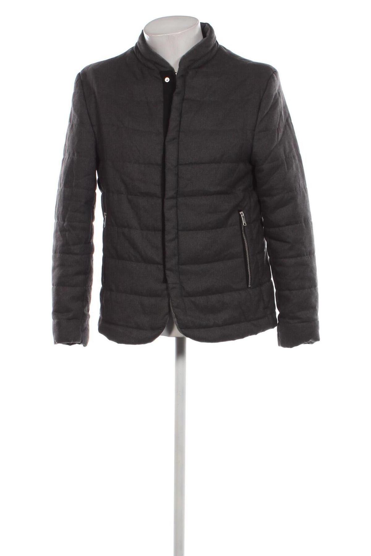 Ανδρικό μπουφάν Zara, Μέγεθος M, Χρώμα Γκρί, Τιμή 19,30 €
