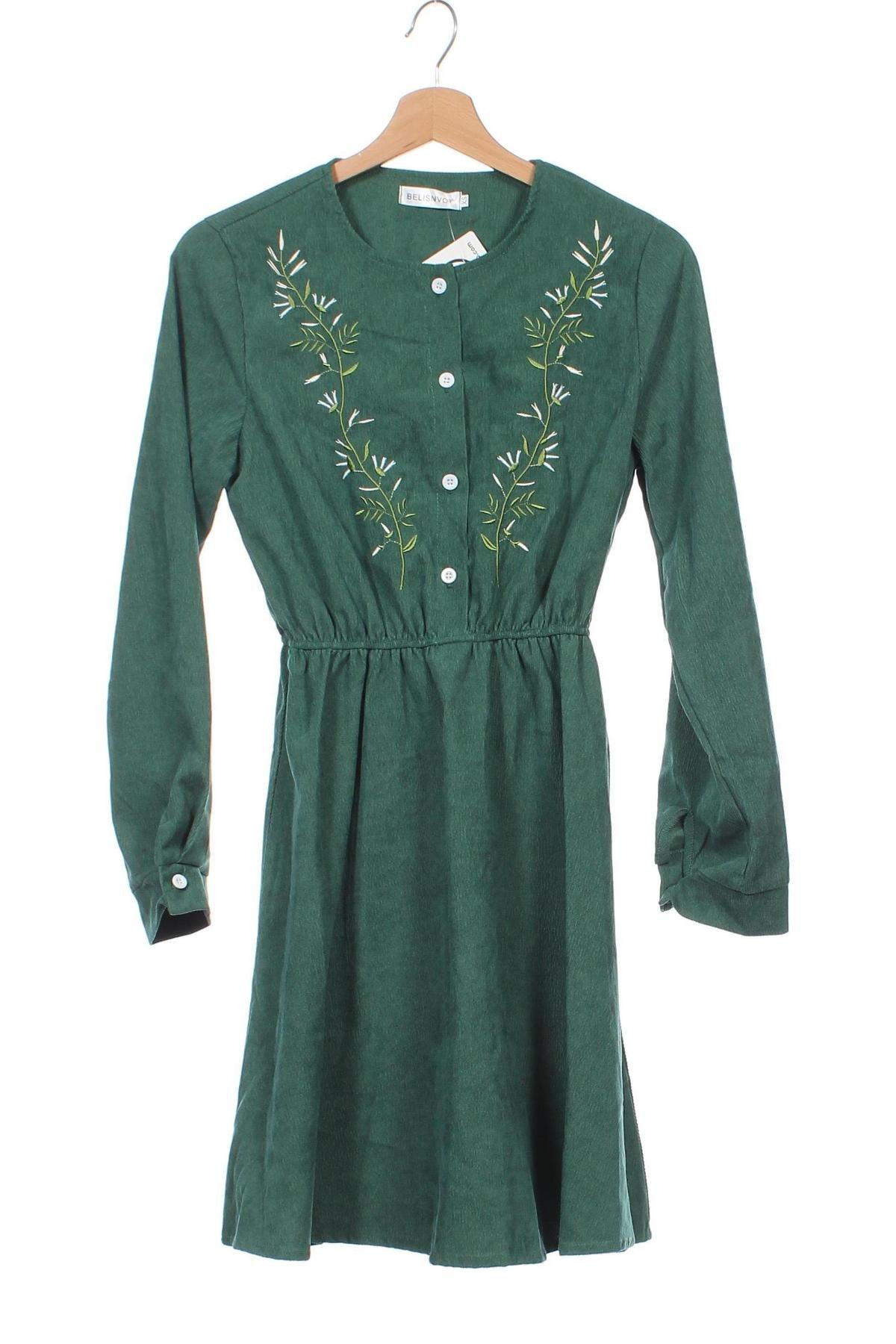 Kleid, Größe XS, Farbe Grün, Preis 8,46 €