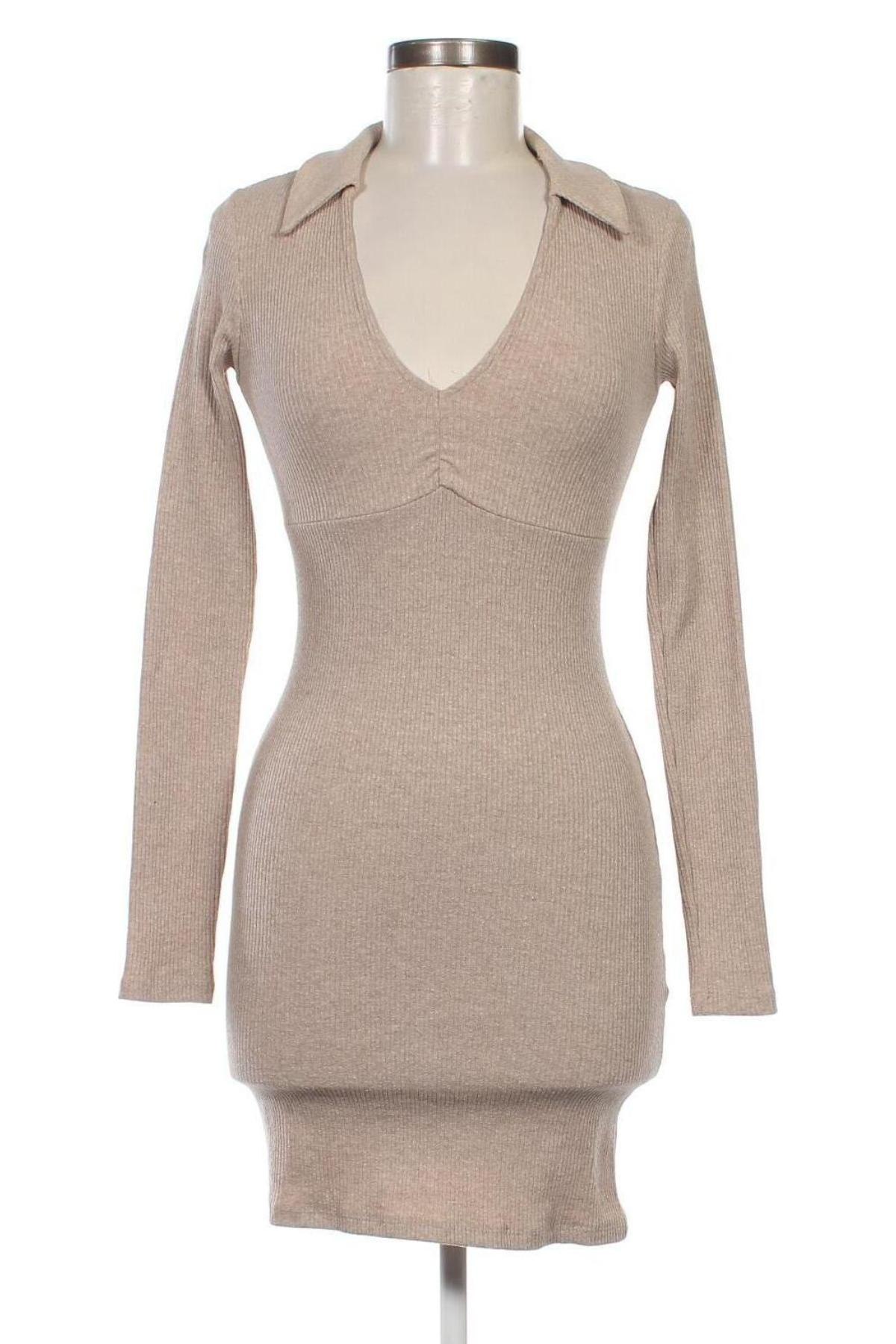 Kleid Bershka, Größe S, Farbe Beige, Preis 15,99 €