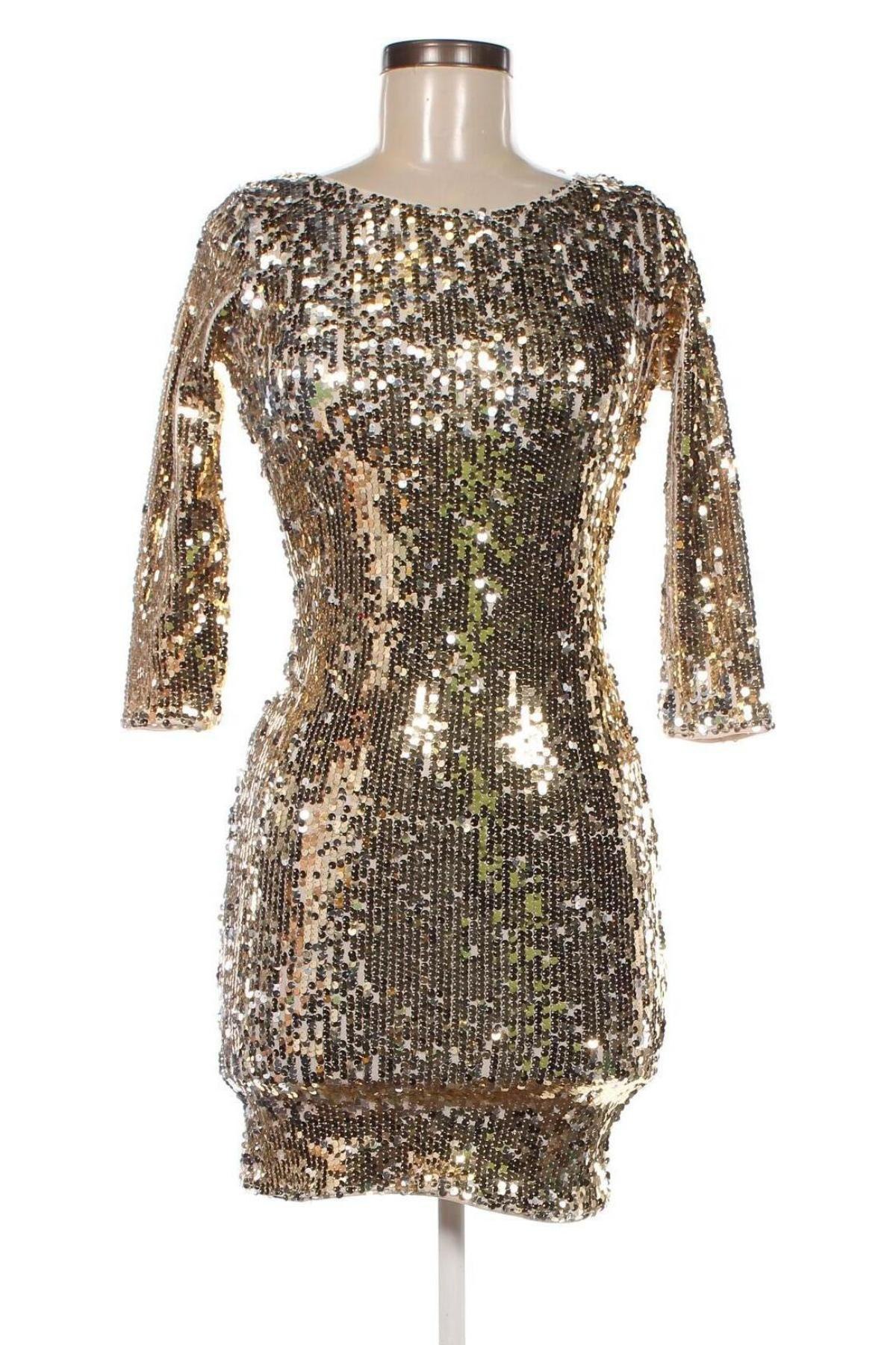 Kleid Bik Bok, Größe XS, Farbe Golden, Preis 10,09 €