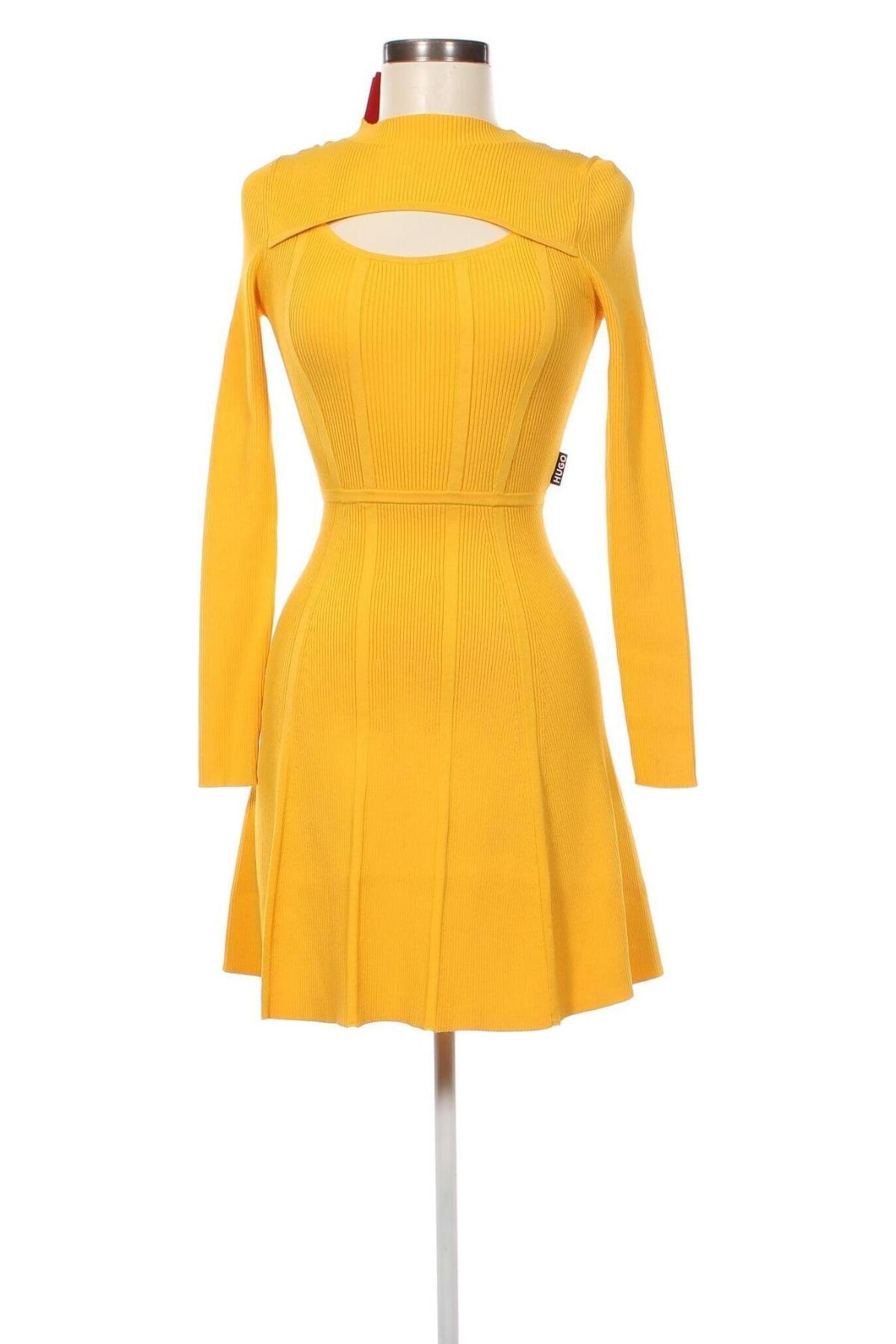 Kleid Hugo Boss, Größe XS, Farbe Gelb, Preis 108,01 €